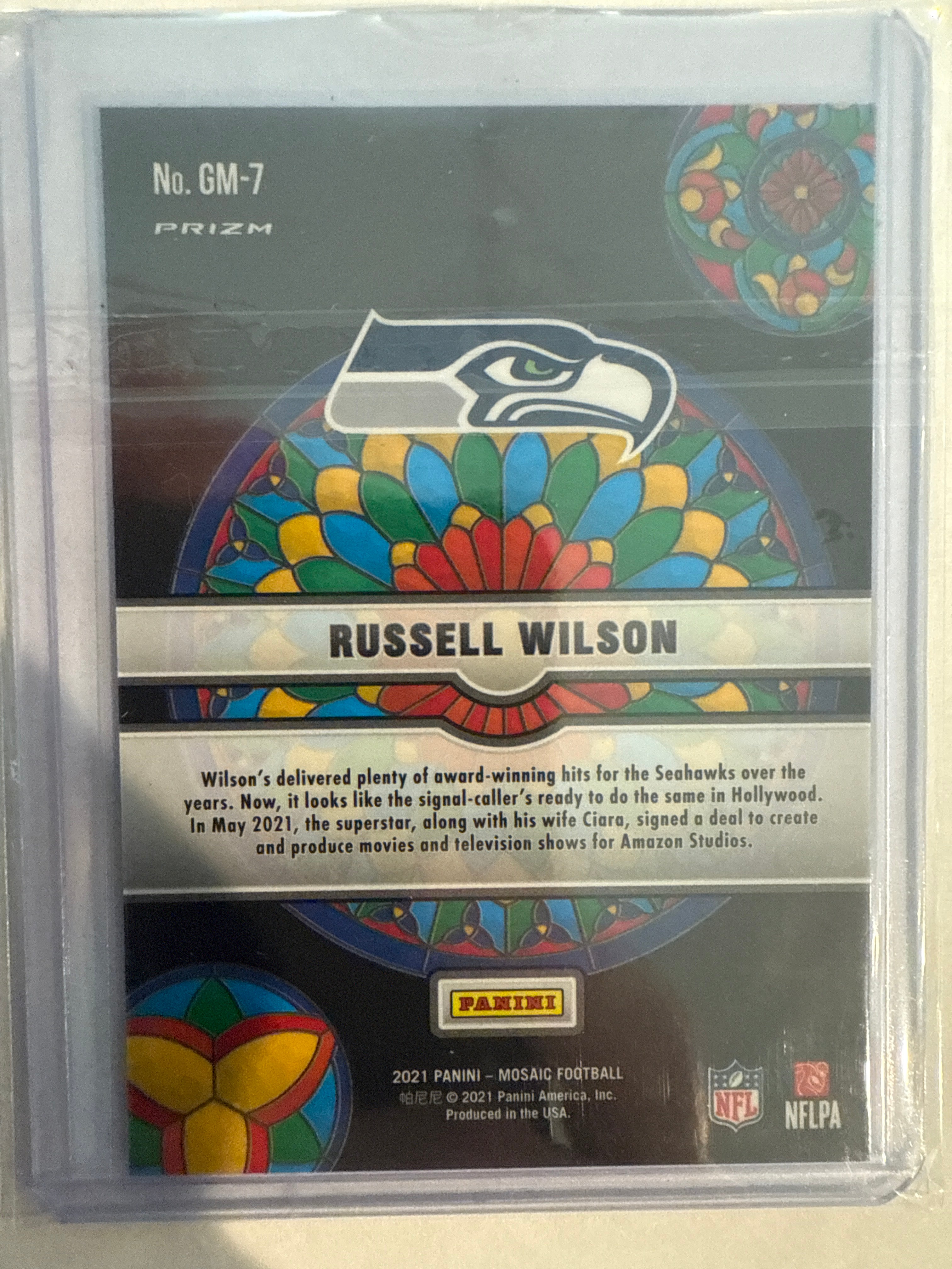 2021 Mosaic Russell Wilson Stained Glass