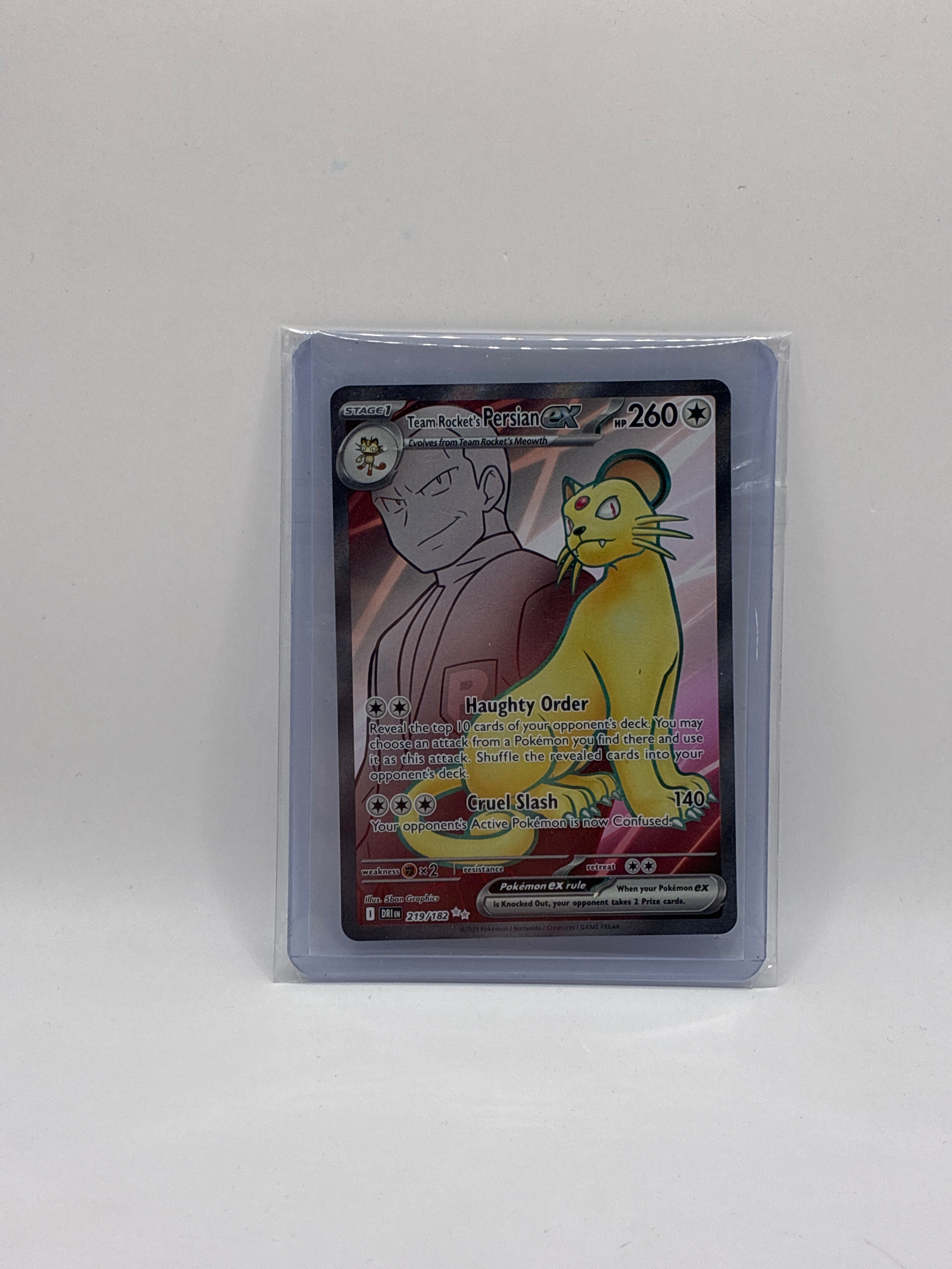 Team Rocket’s Persian ex 219/182 Sv10: Destined Rivals Holo