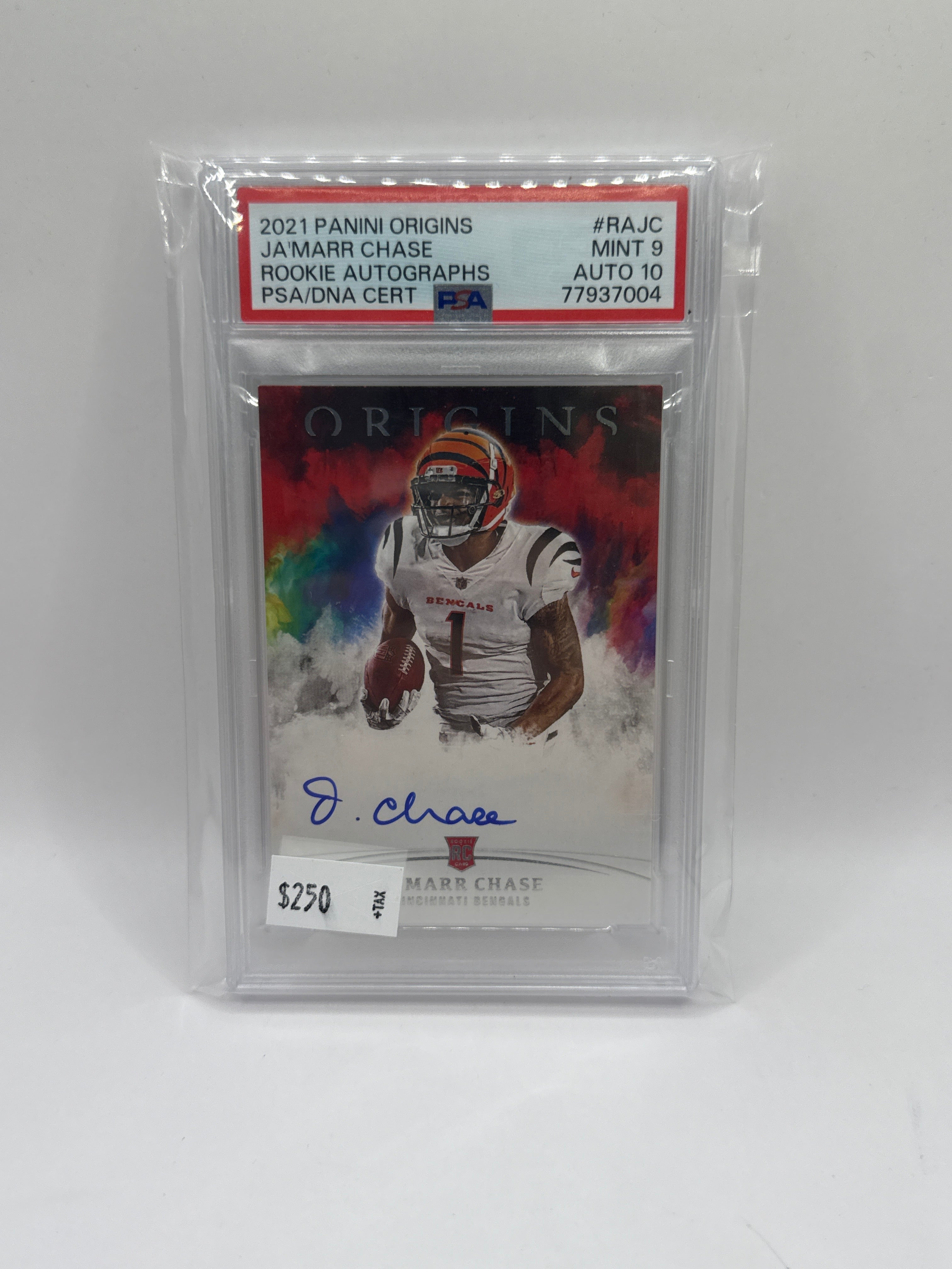 2021 Origins Jamarr Chase Autograph PSA 9/10