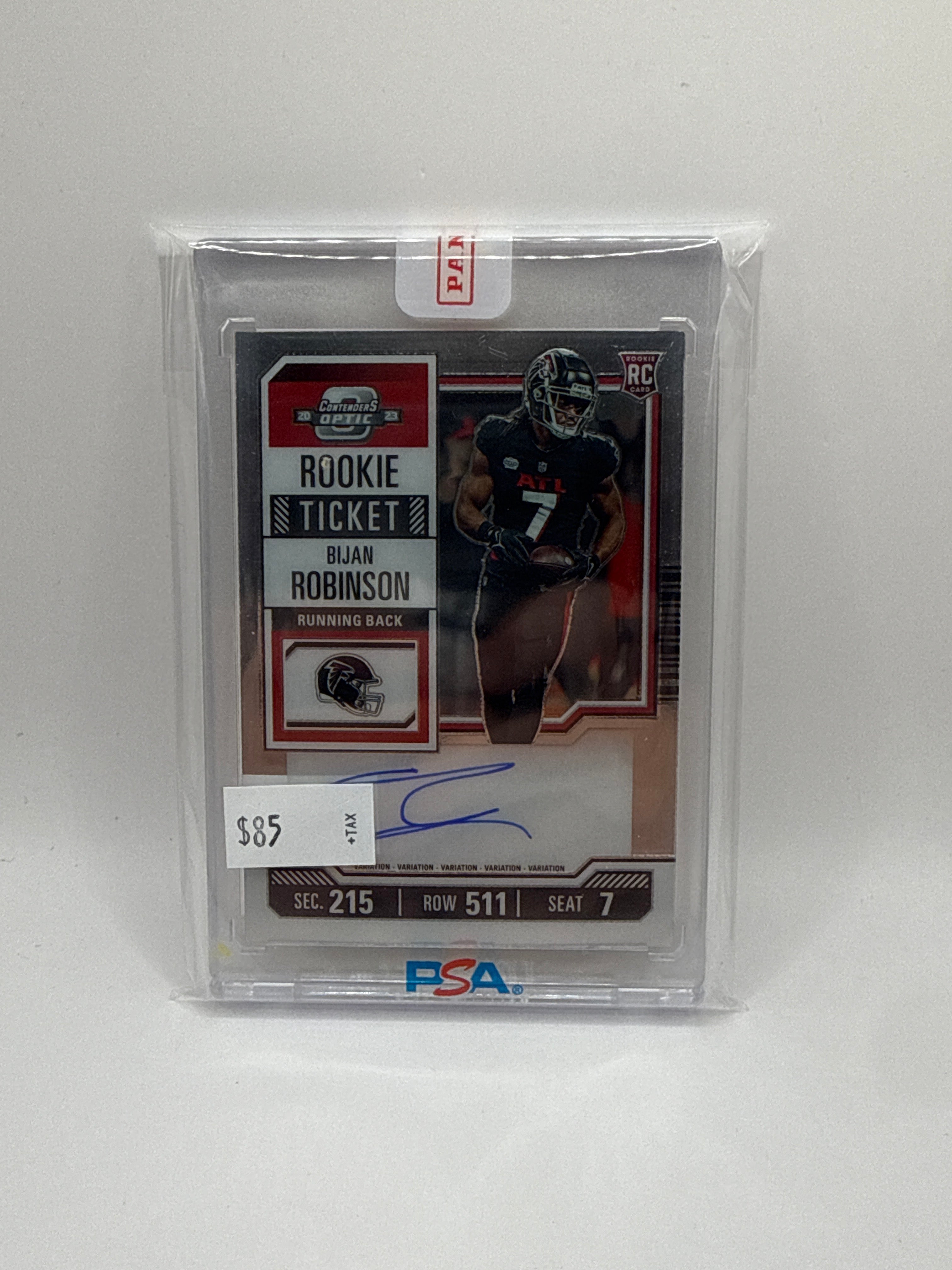 2023 Contenders Optic Bijan Robinson rookie ticket autograph sealed redemption