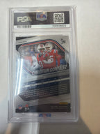2025 Prizm Christian Gonzalez no huddle purple PSA9