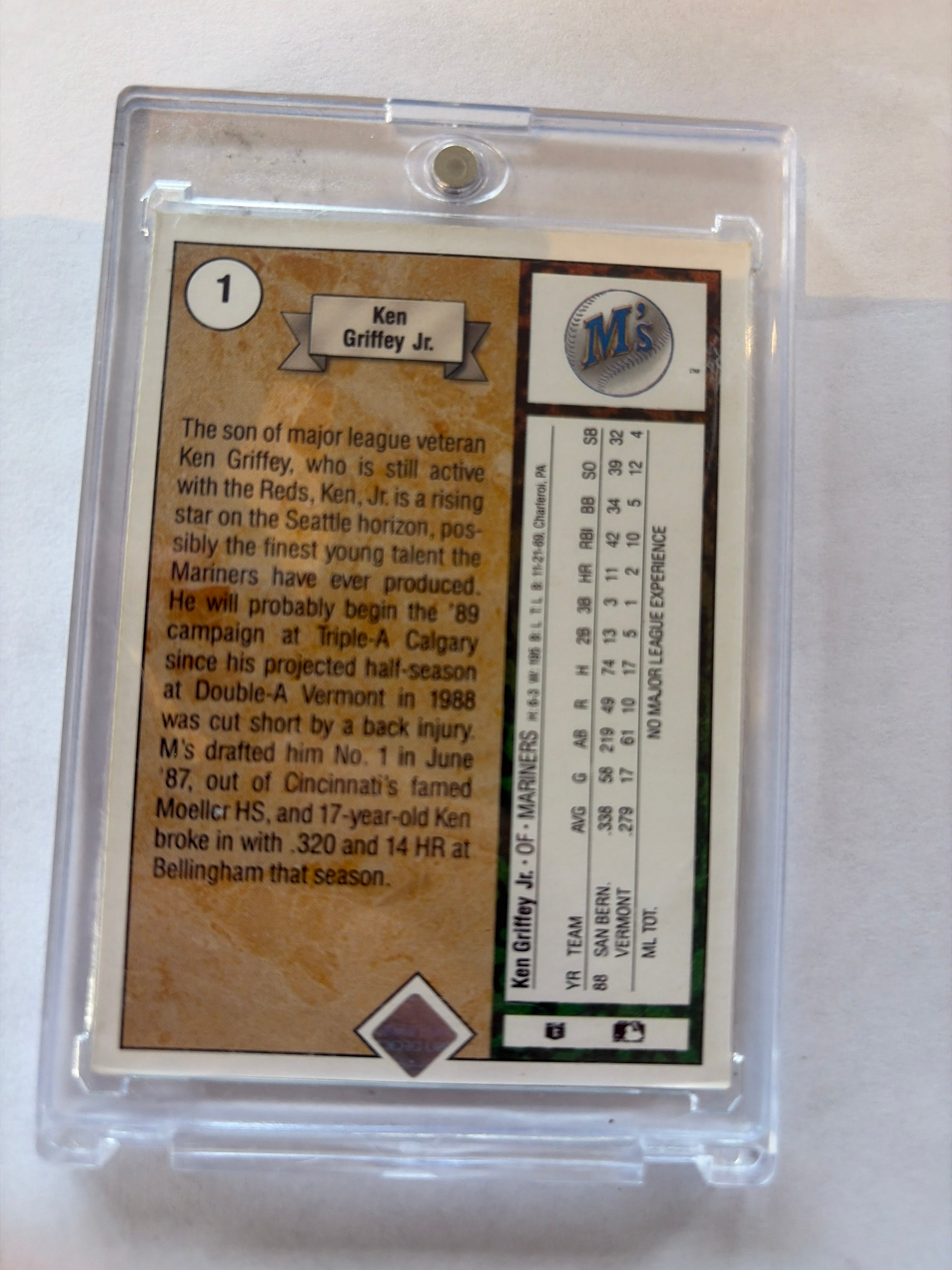 1989 Upper deck Ken Griffey Jr rookie