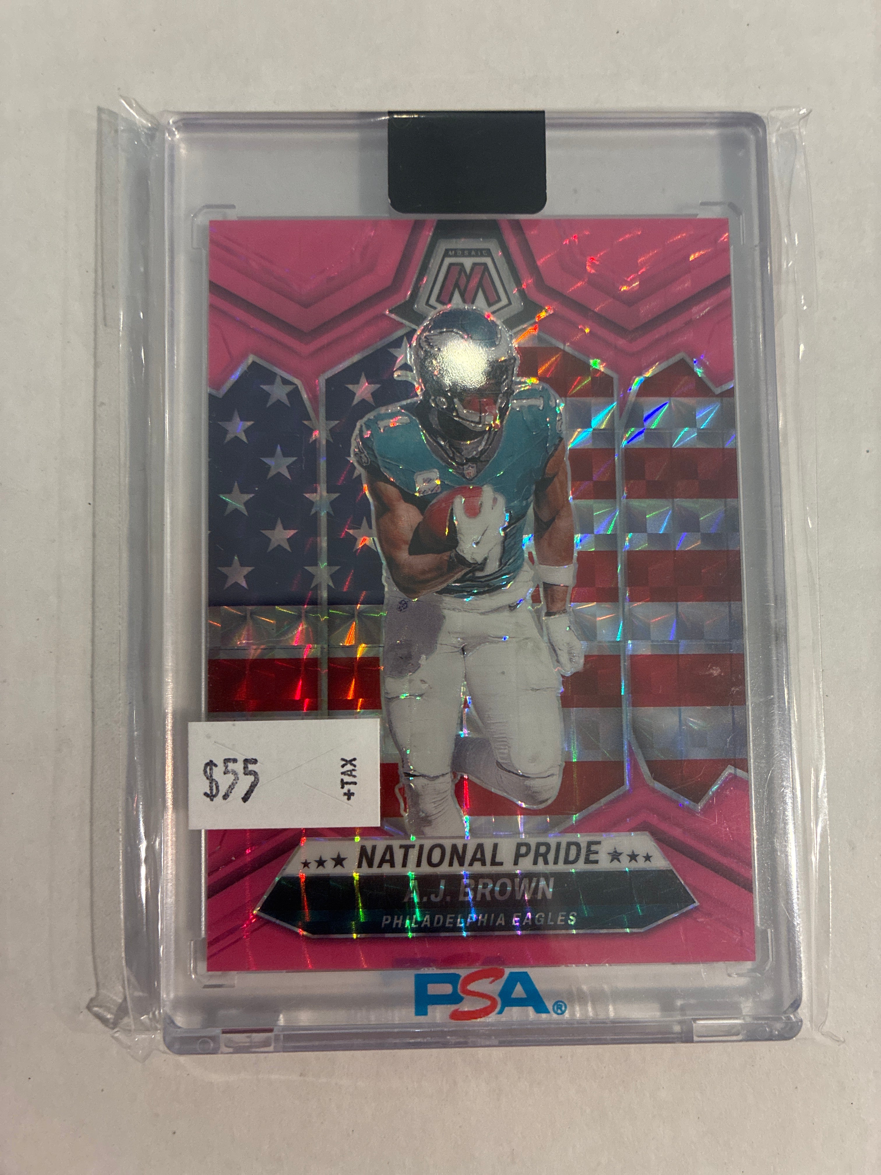 2024 Panini Mosaic National Pride A.J. Brown Mosaic Pink Fluorescent Prizm 08/10