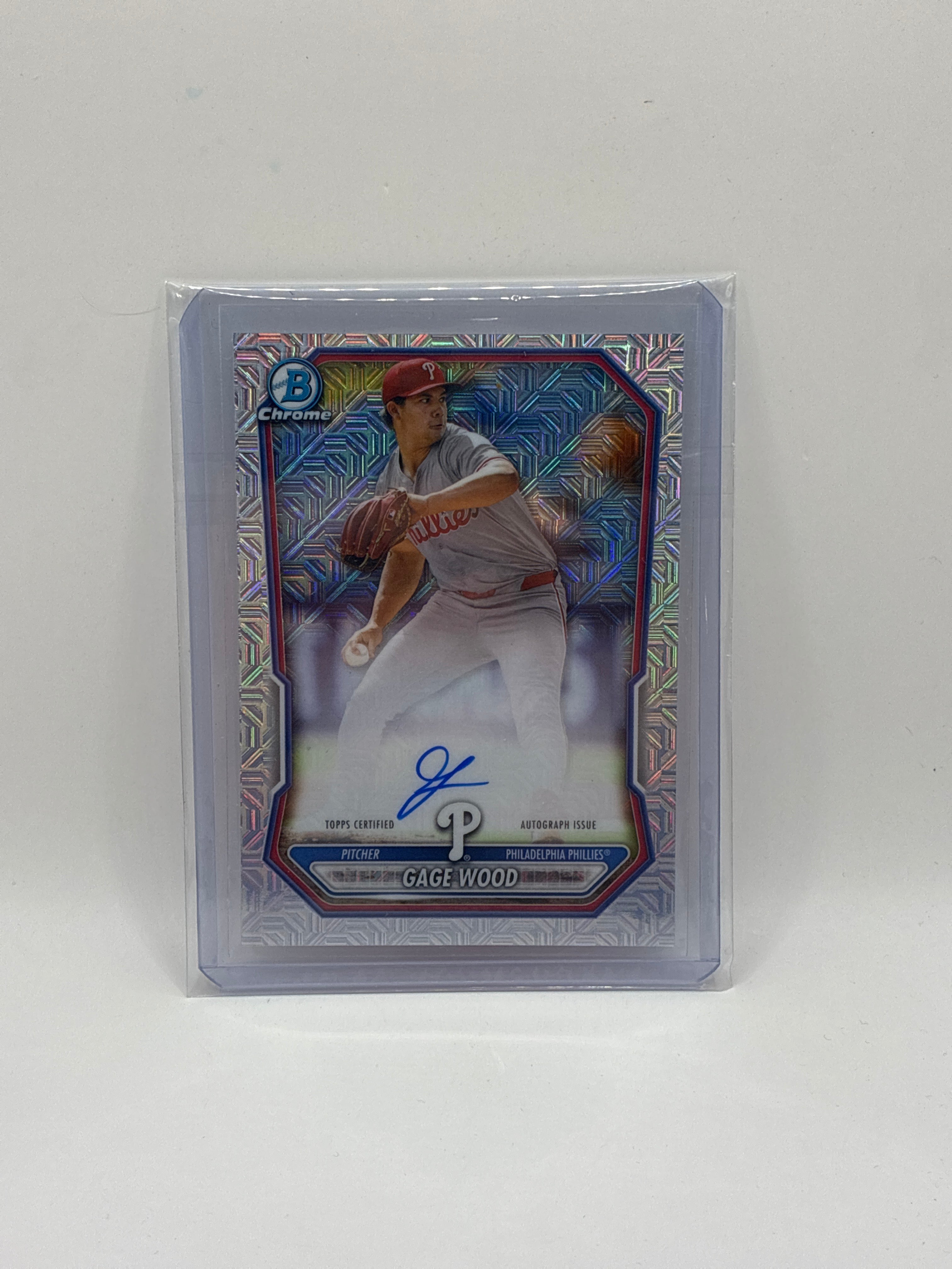 2026 Bowman Mega Gage Wood Auto Mojo Refractor