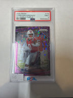 2025 Prizm Christian Gonzalez no huddle purple PSA9