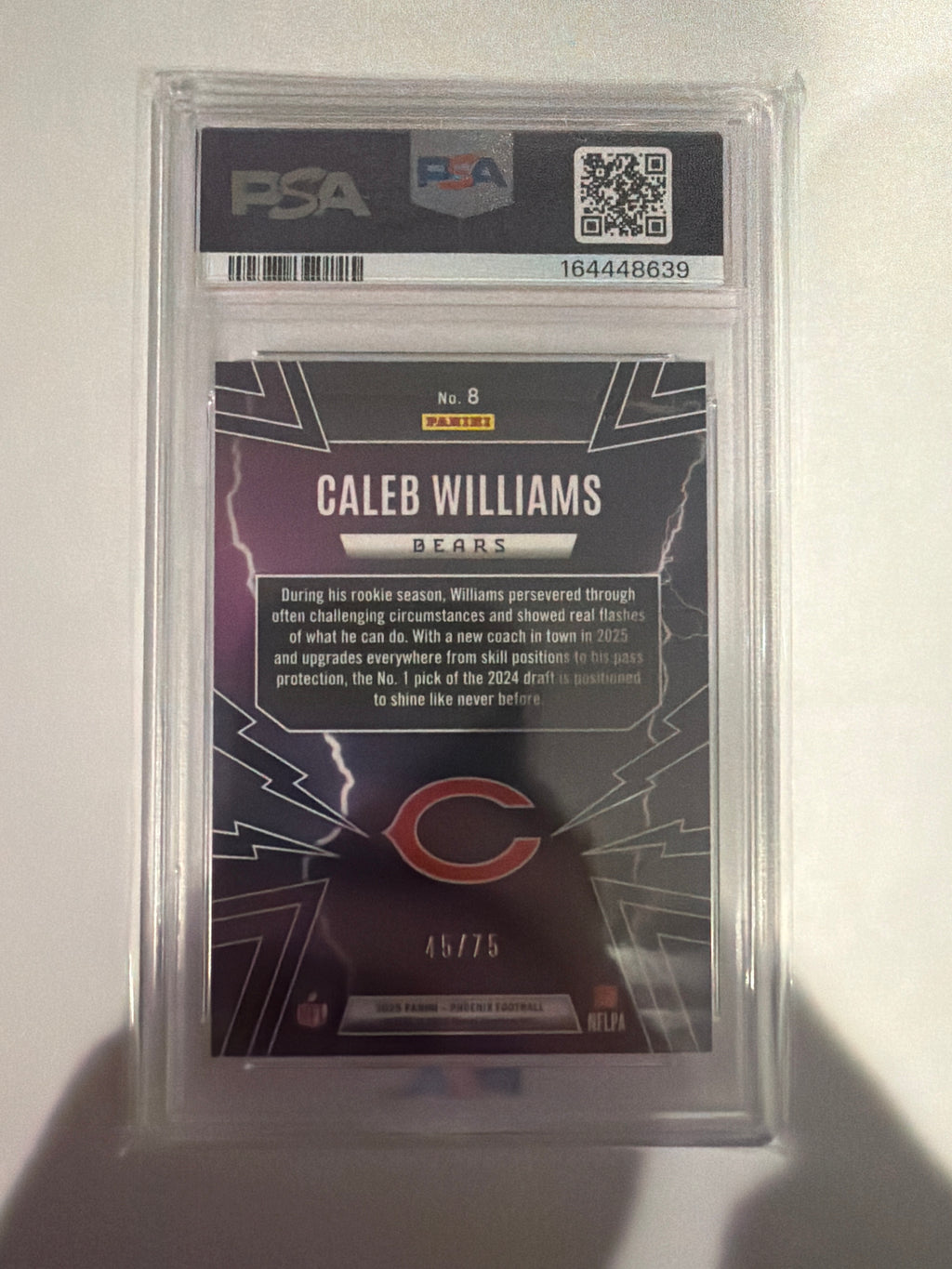 2025 Phoenix Caleb Williams Thunderbirds-Green Winter PSA10