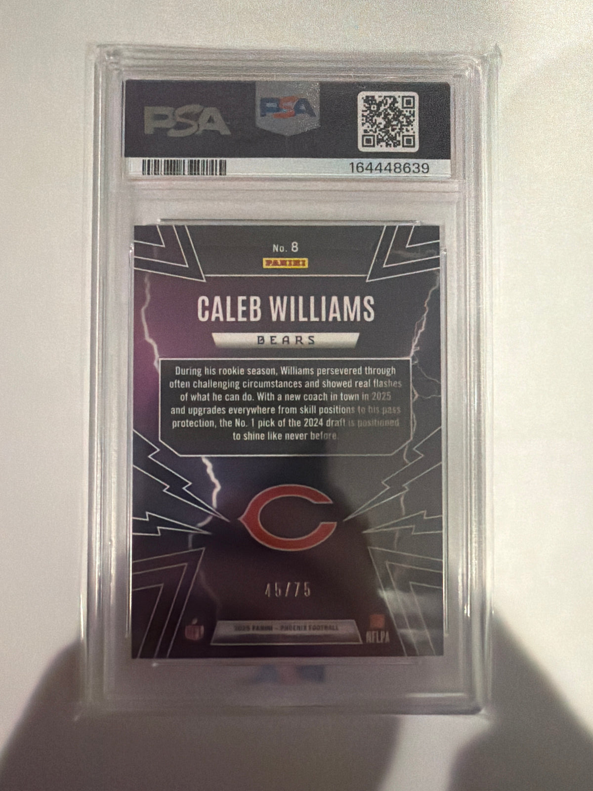 2025 Phoenix Caleb Williams Thunderbirds-Green Winter PSA10