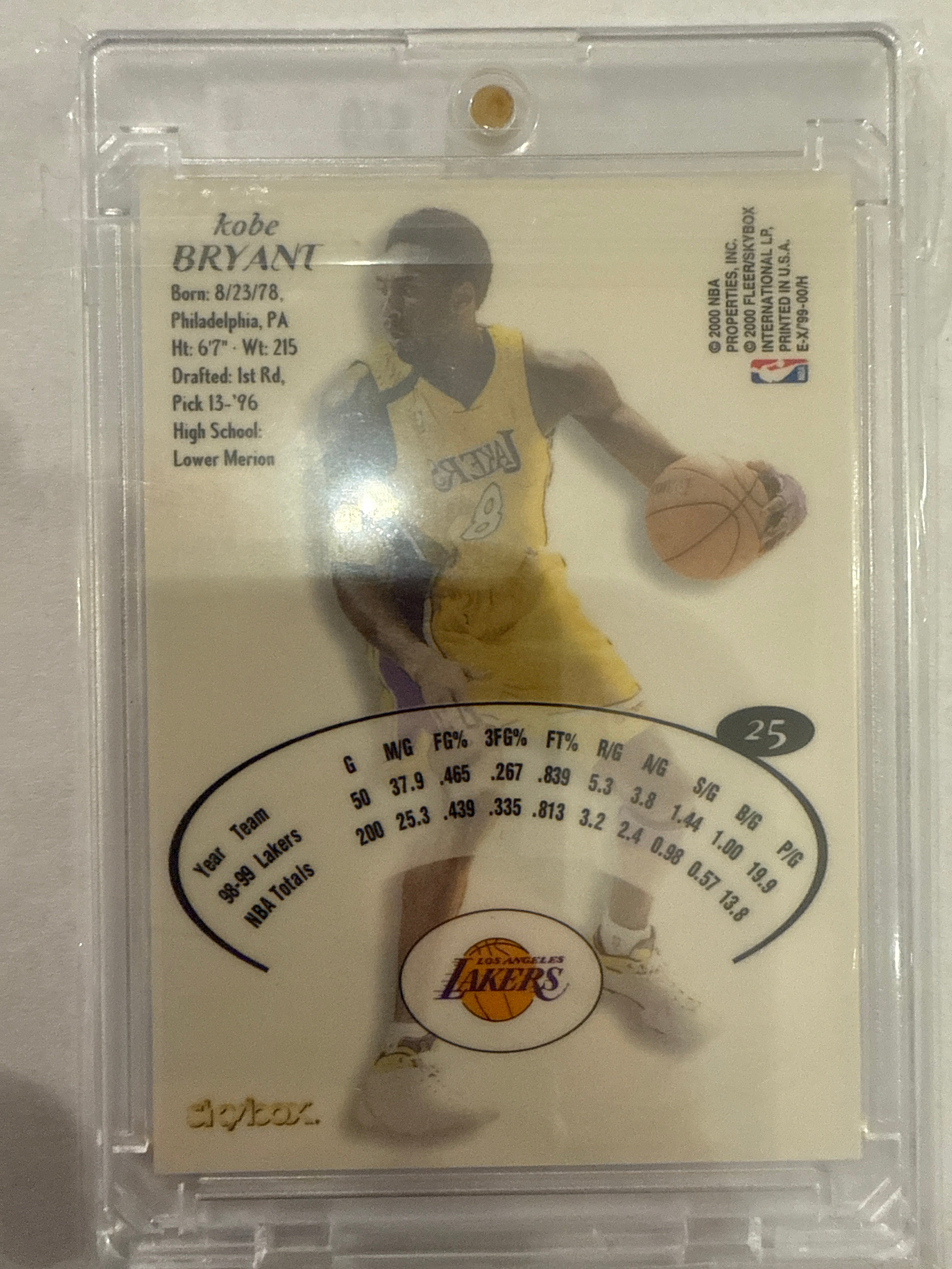 2000 Skybox EX Kobe Bryant