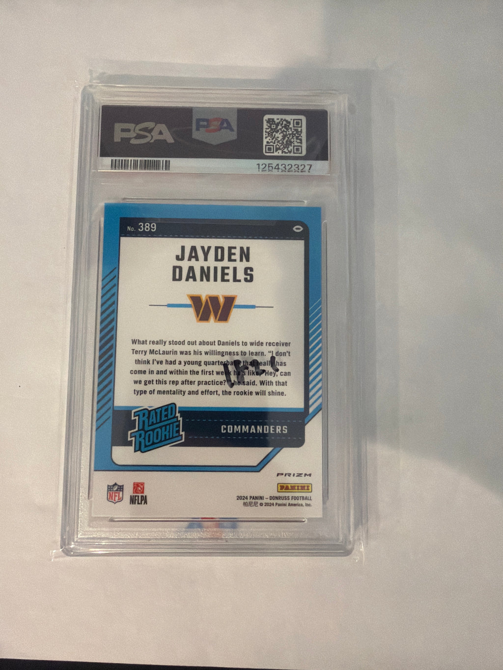 2024 Donruss Jayden Daniels optic preview red wave