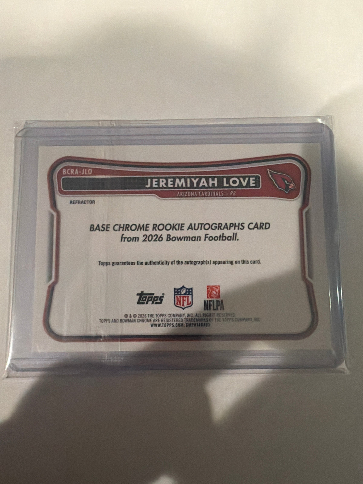 2026 Topps Chrome Jeremiyah Love Auto 271/499