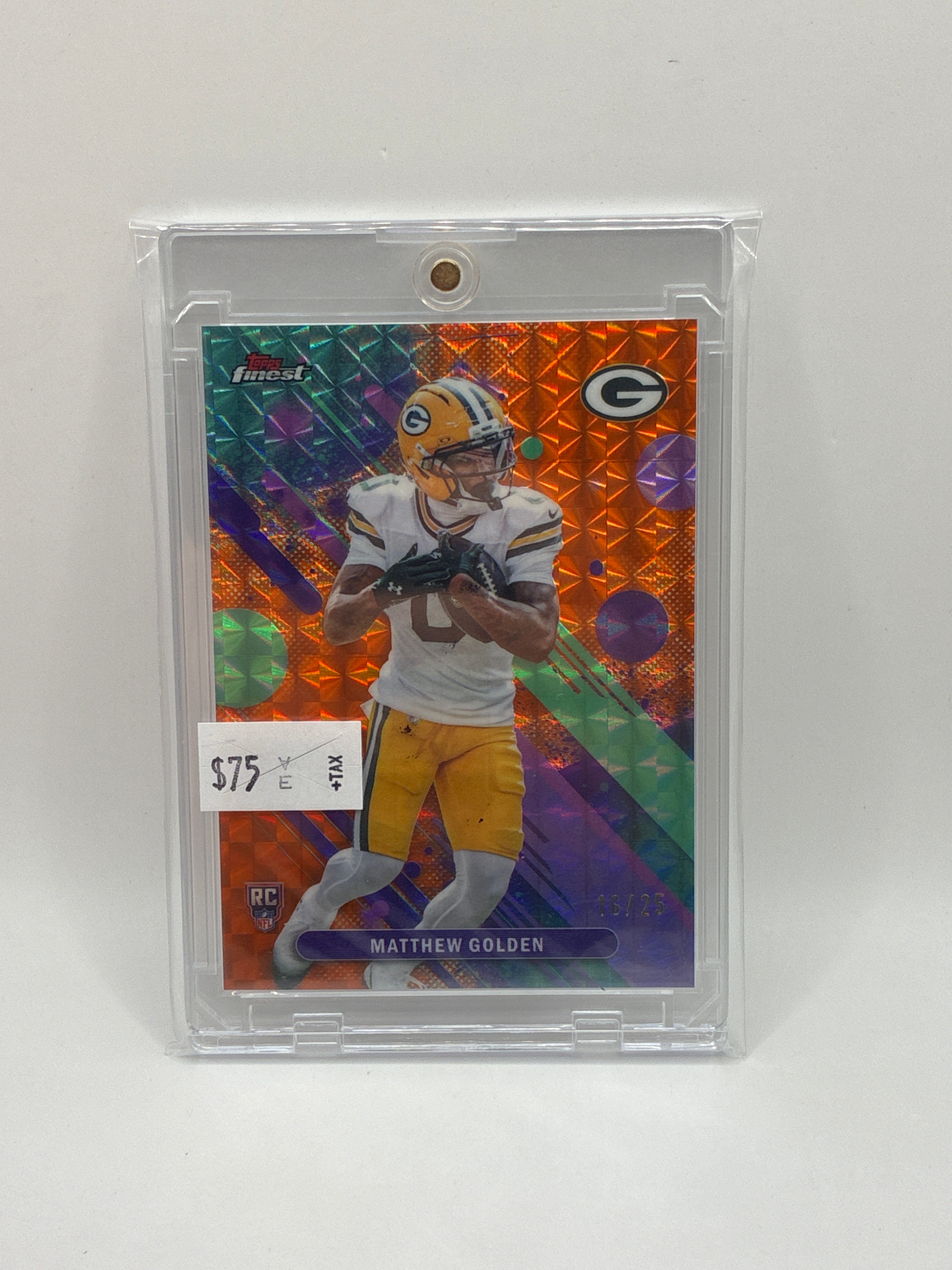 2025 Topps Finest Matthew Golden Orange Geometric 16/25
