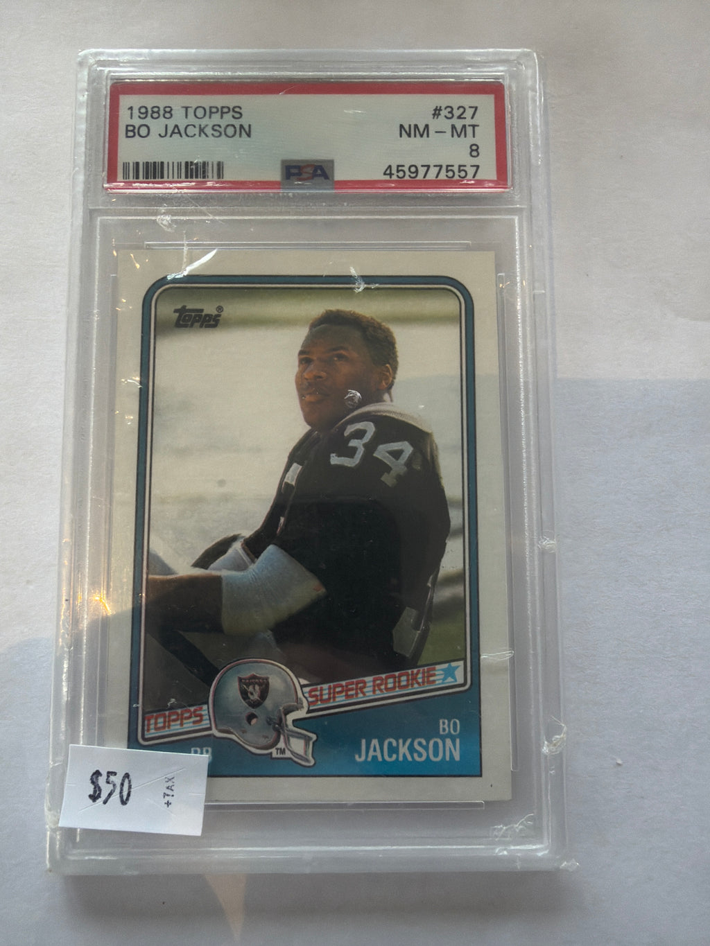 1988 topps Bo Jackson PSA8