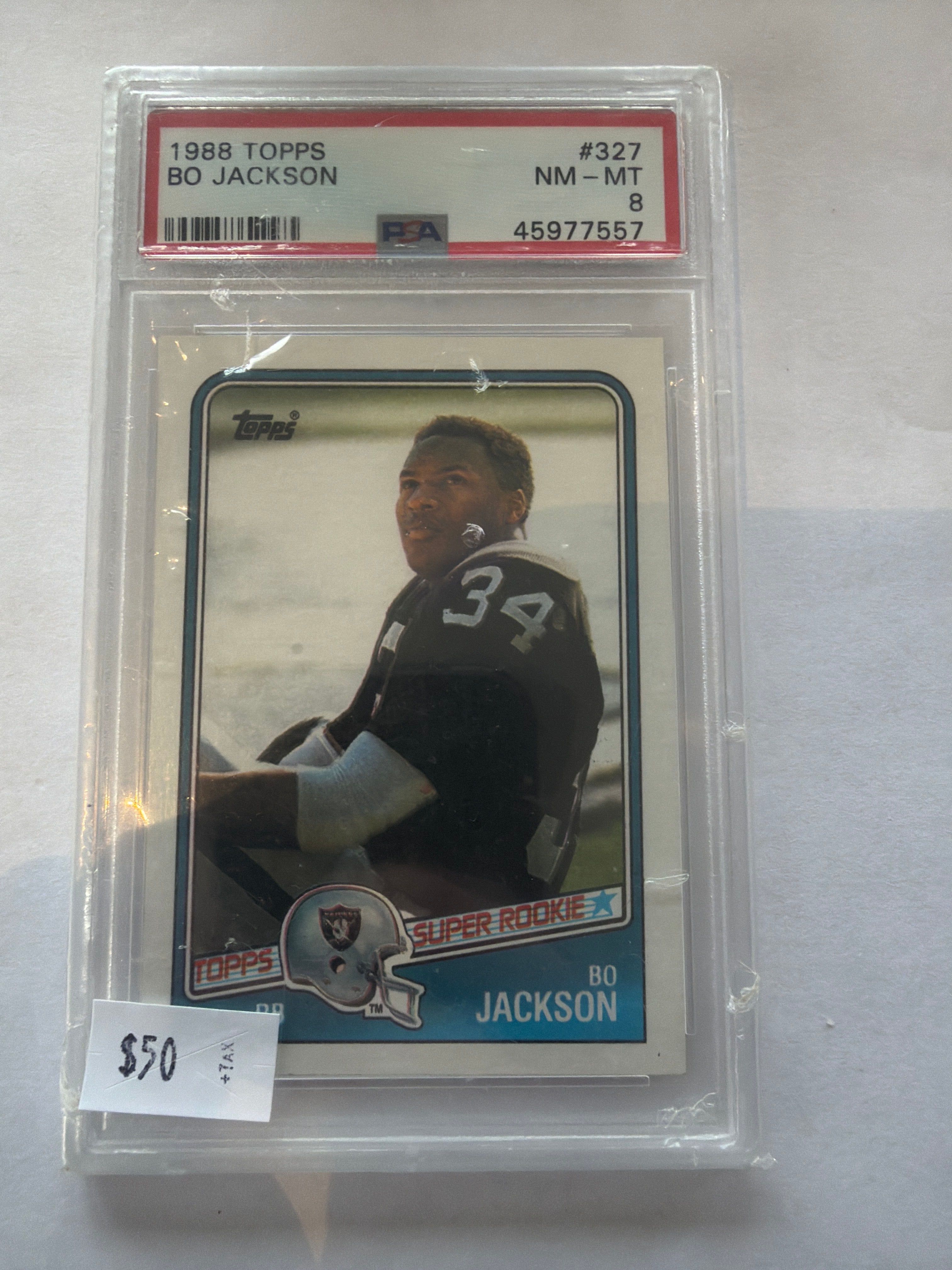 1988 topps Bo Jackson PSA8