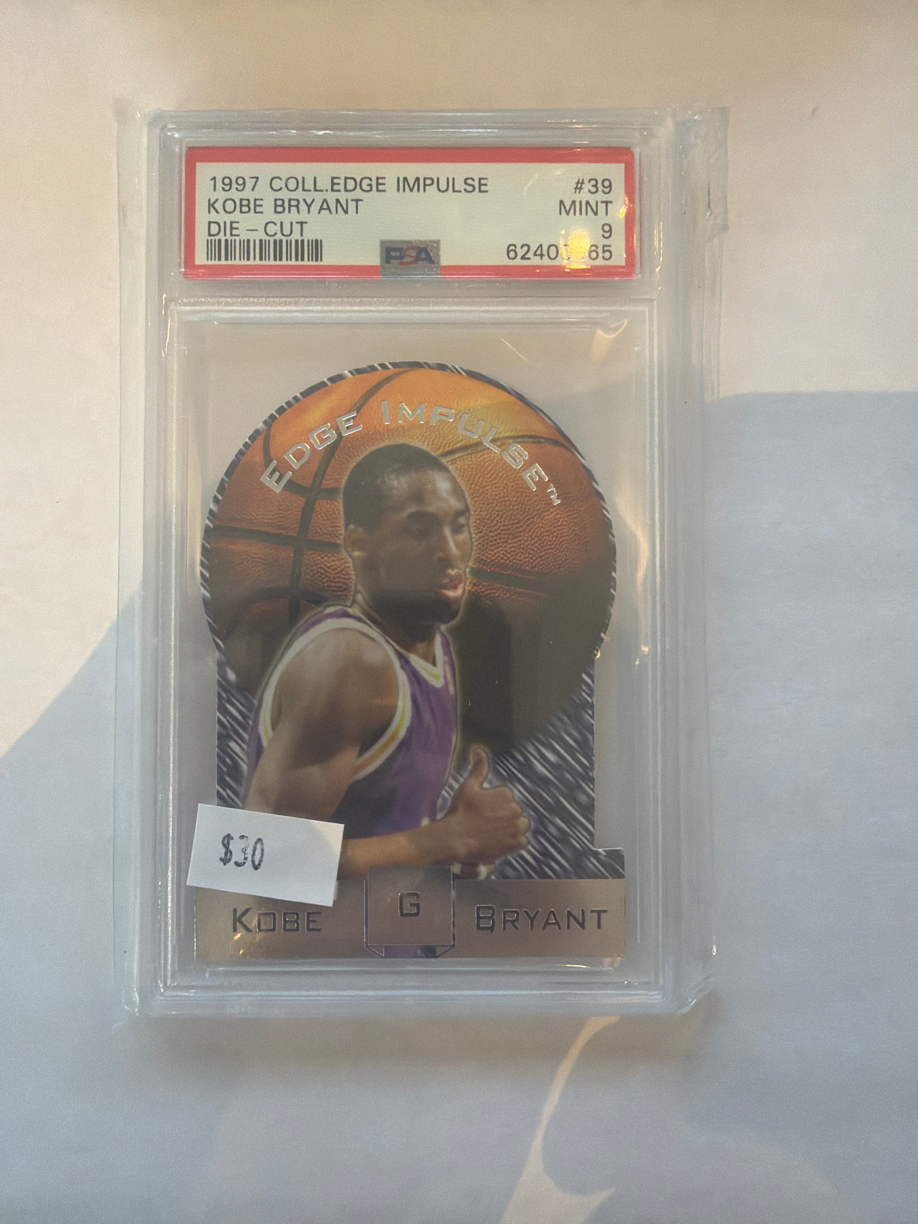 1997 colledge impulse kobe Bryant die-cut PSA9