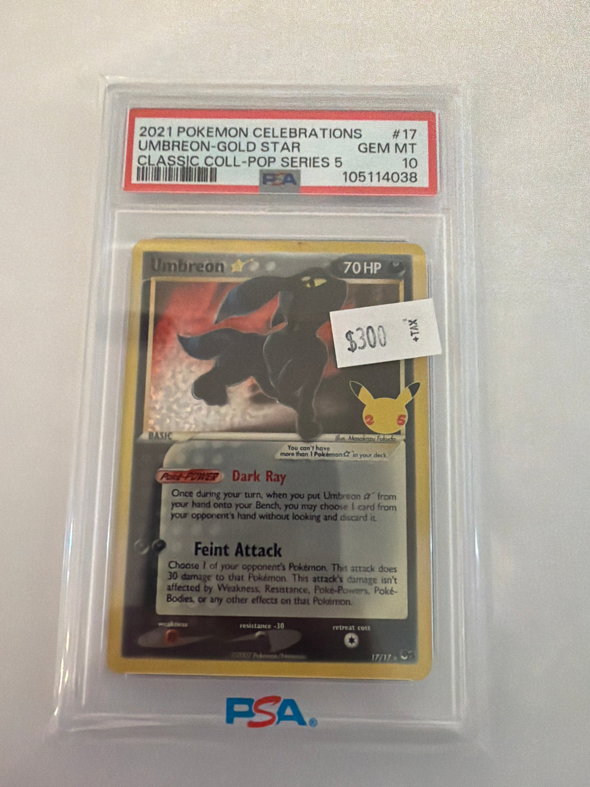 Umbreon 25th Anniversary 17/17 PSA10