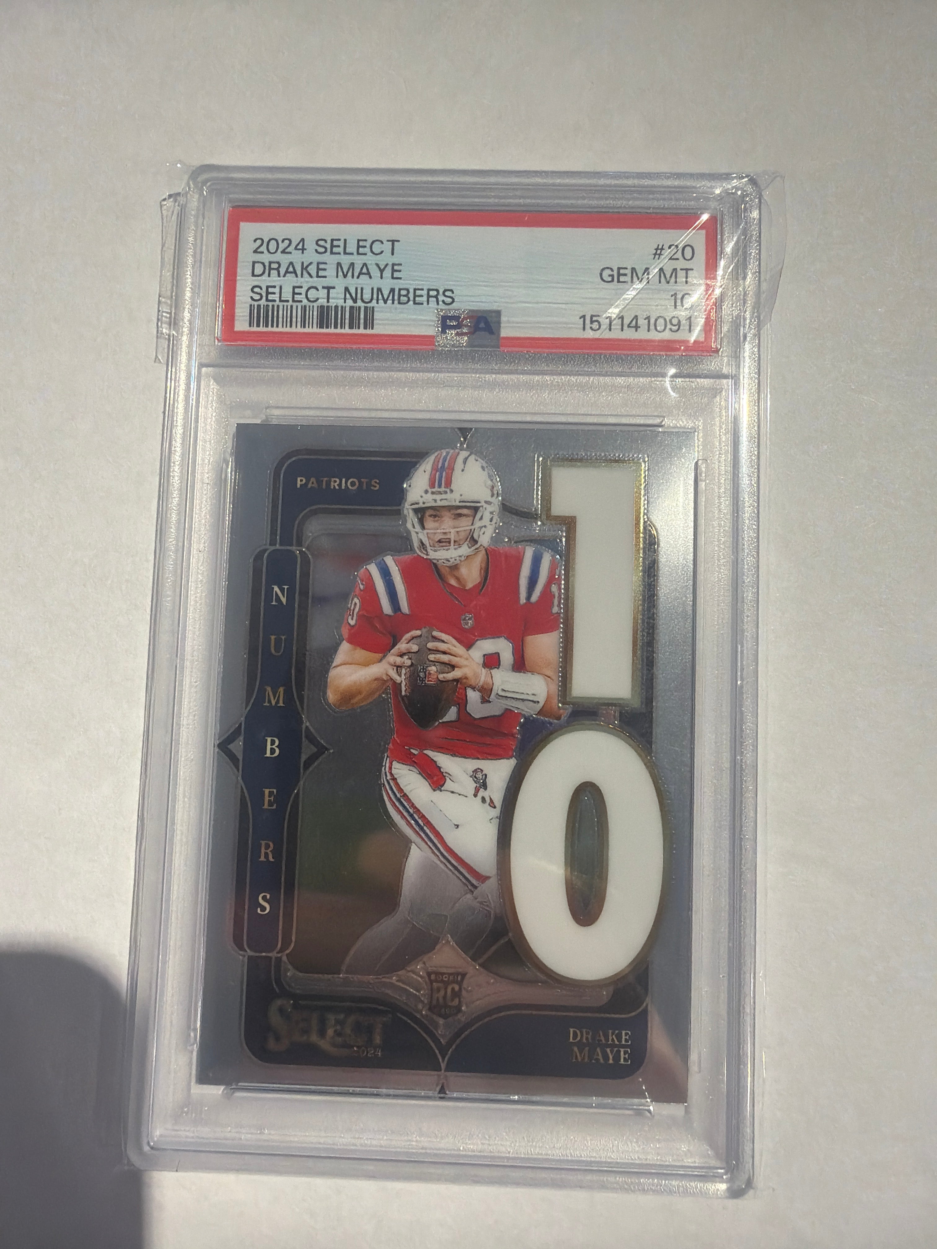 2024 select numbers Drake Maye PSA 10