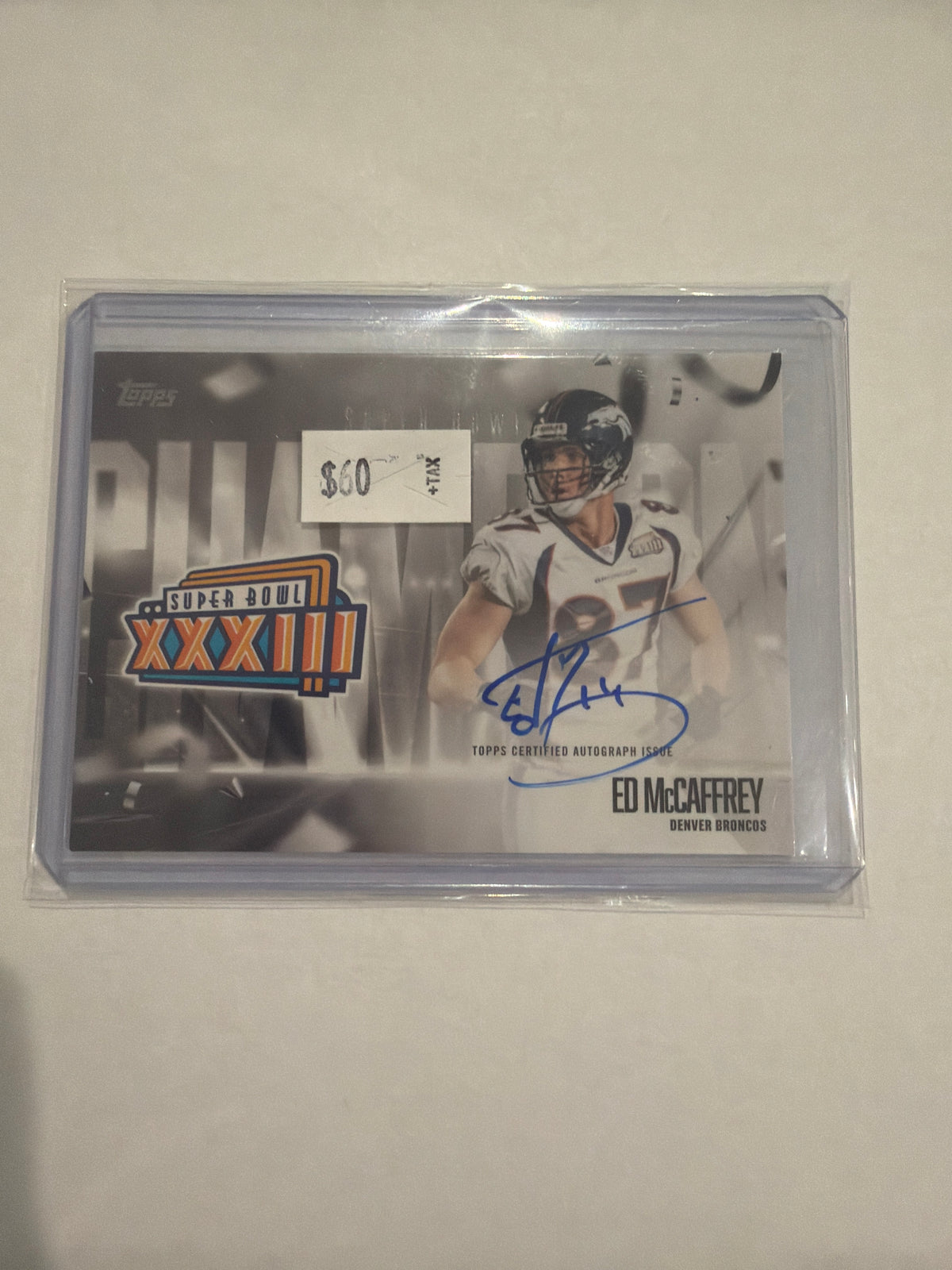 2026 Topps Flagship Super Bowl Signature Card Ed McCaffrey