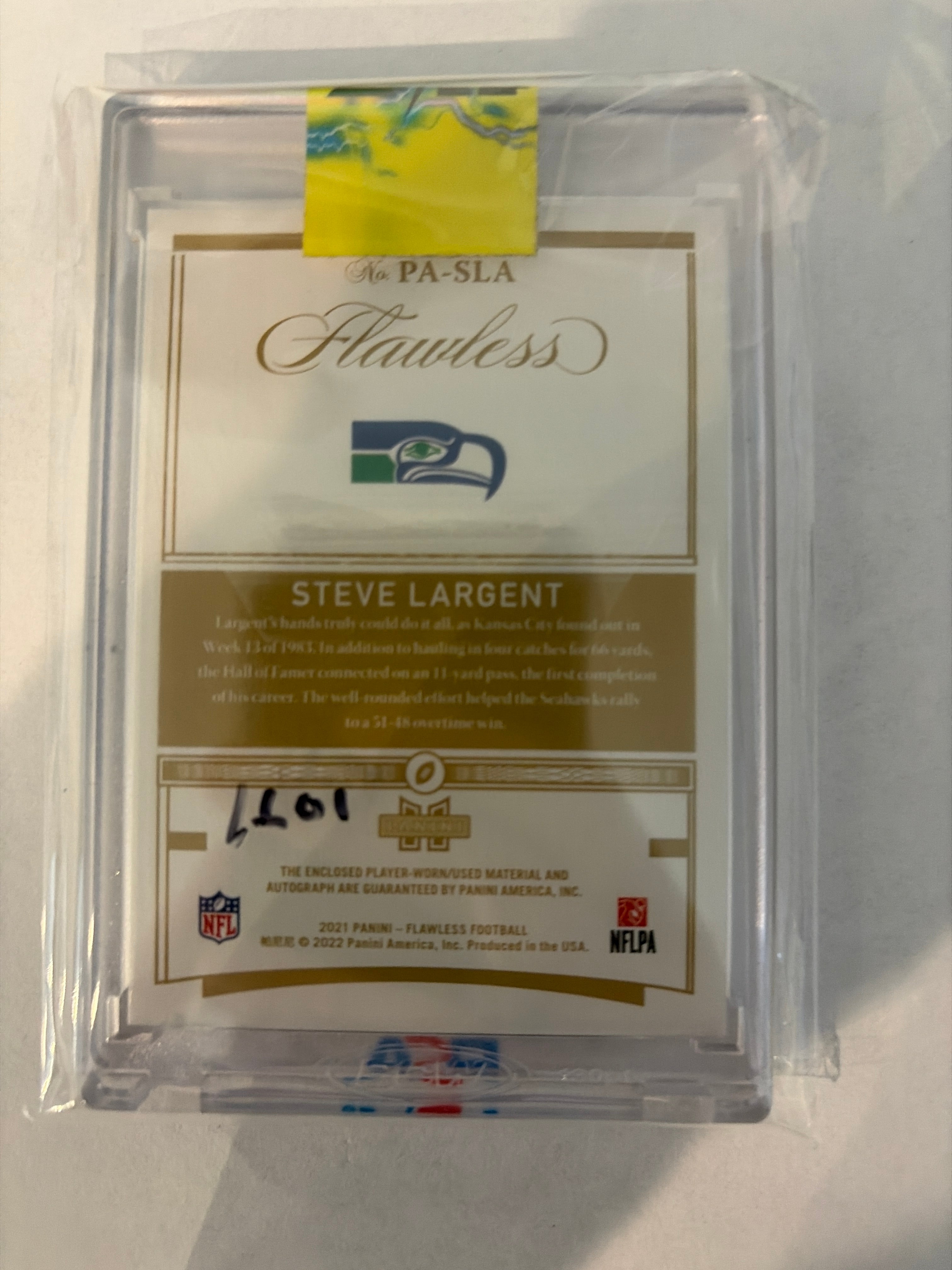 2021 flawless Steve Largent auto patch 4/15