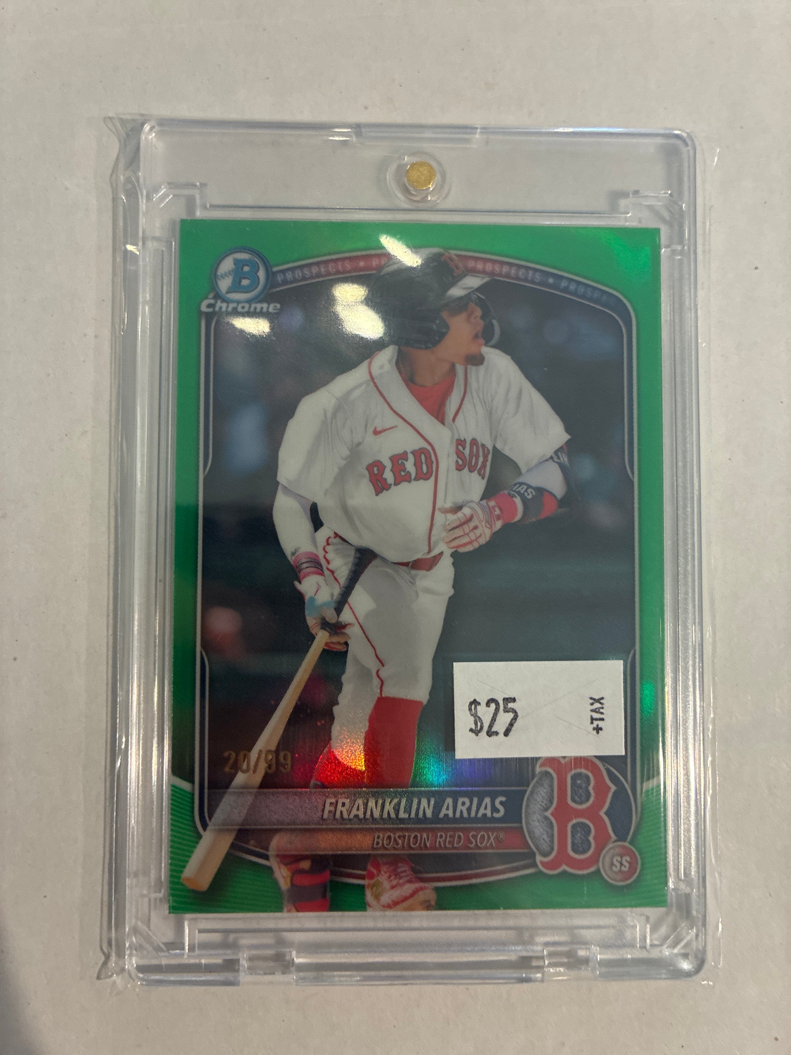 2025 Bowman Draft Chrome Frank Arias Green Refractor 20/99