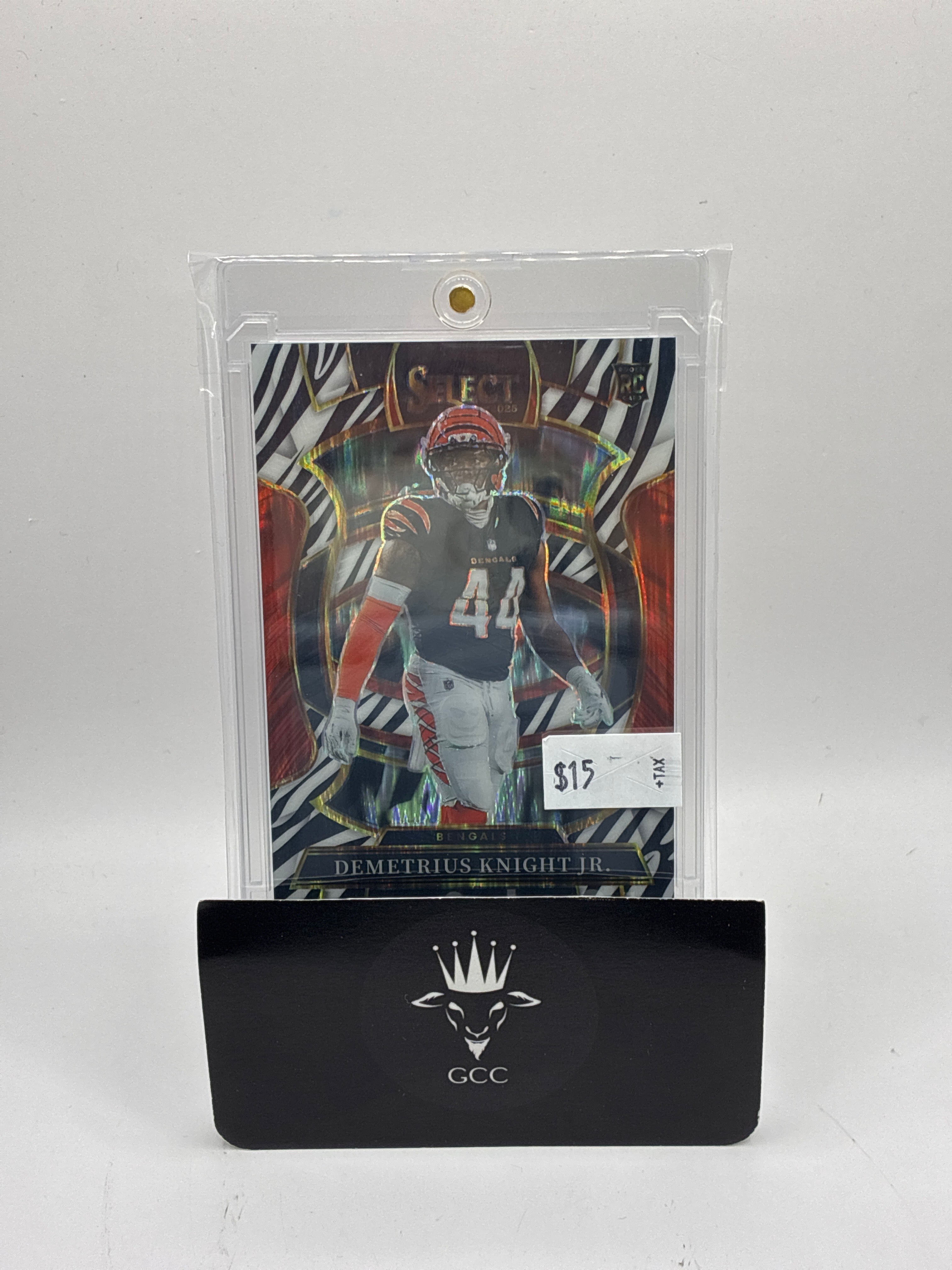 2025 Panini Select Concourse Demetrius Knight Jr. Zebra Prizm