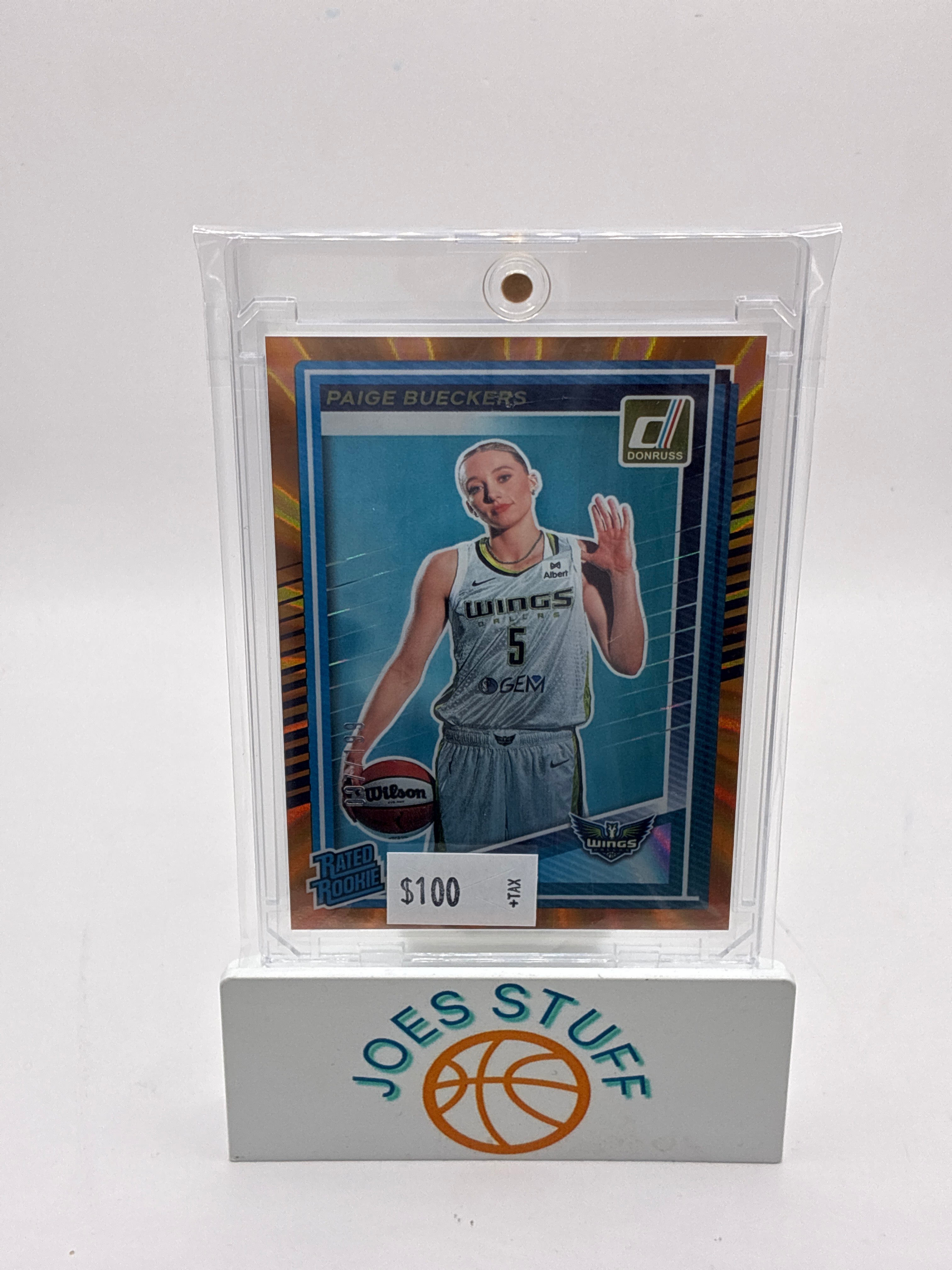 2025 Panini Donruss WNBA Rated Rookie Paige Bueckers Orange Laser 097/199