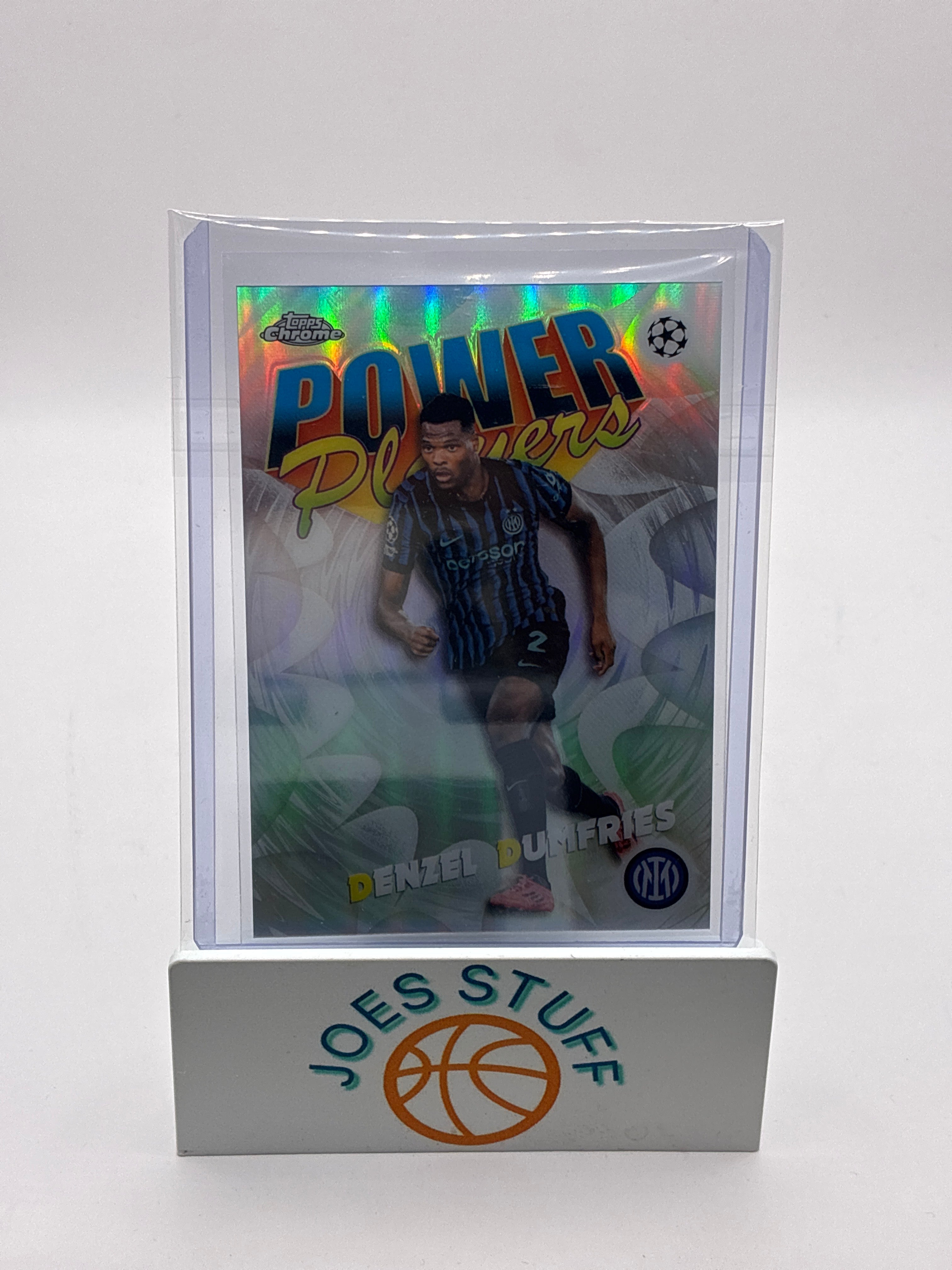 2025-26 Topps Chrome UEFA Power Players Denzel Dumfries Refractor