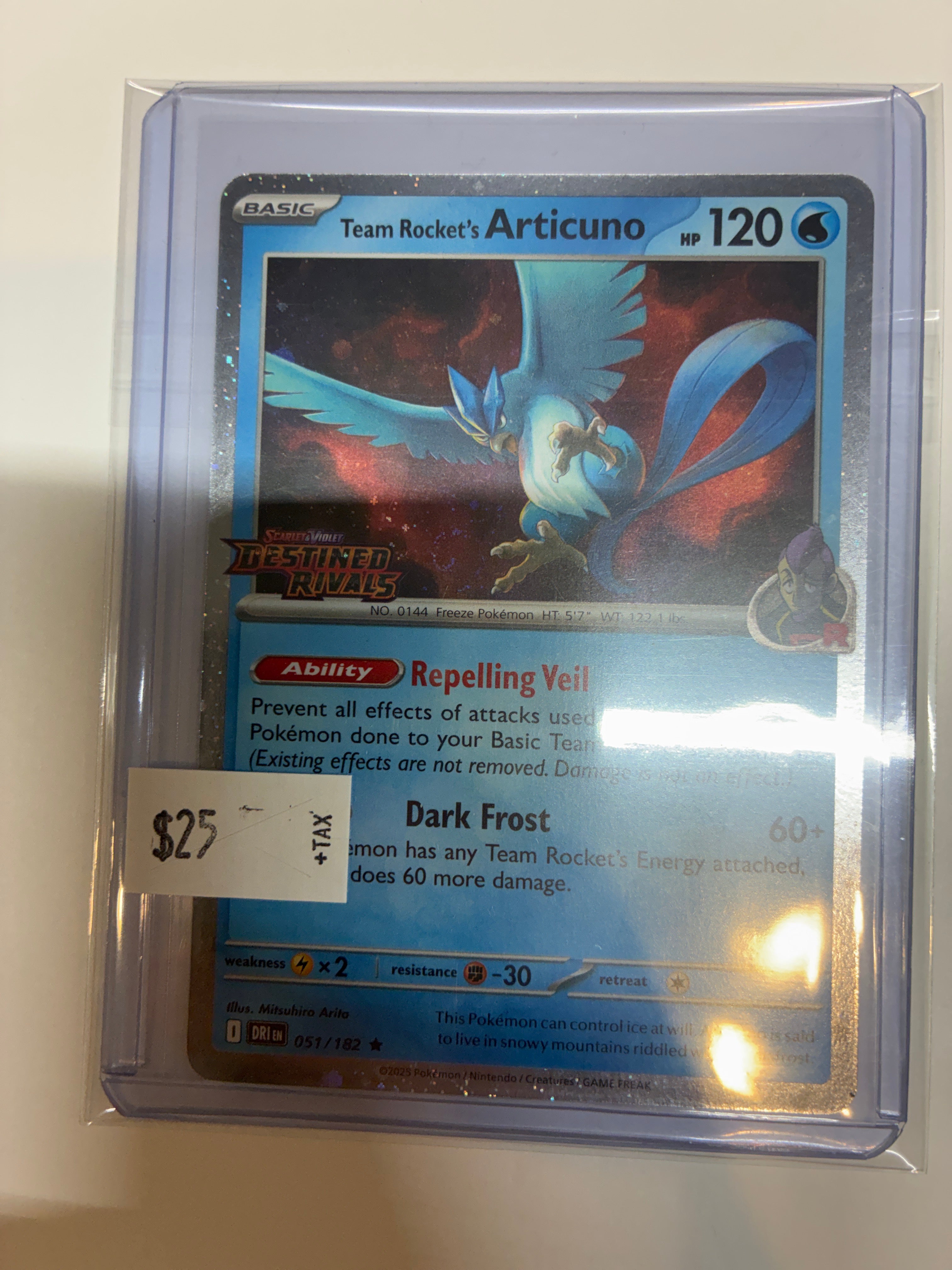 Team Rocket’s Articuno 051/182 Sv10: Destined Rivals Holo