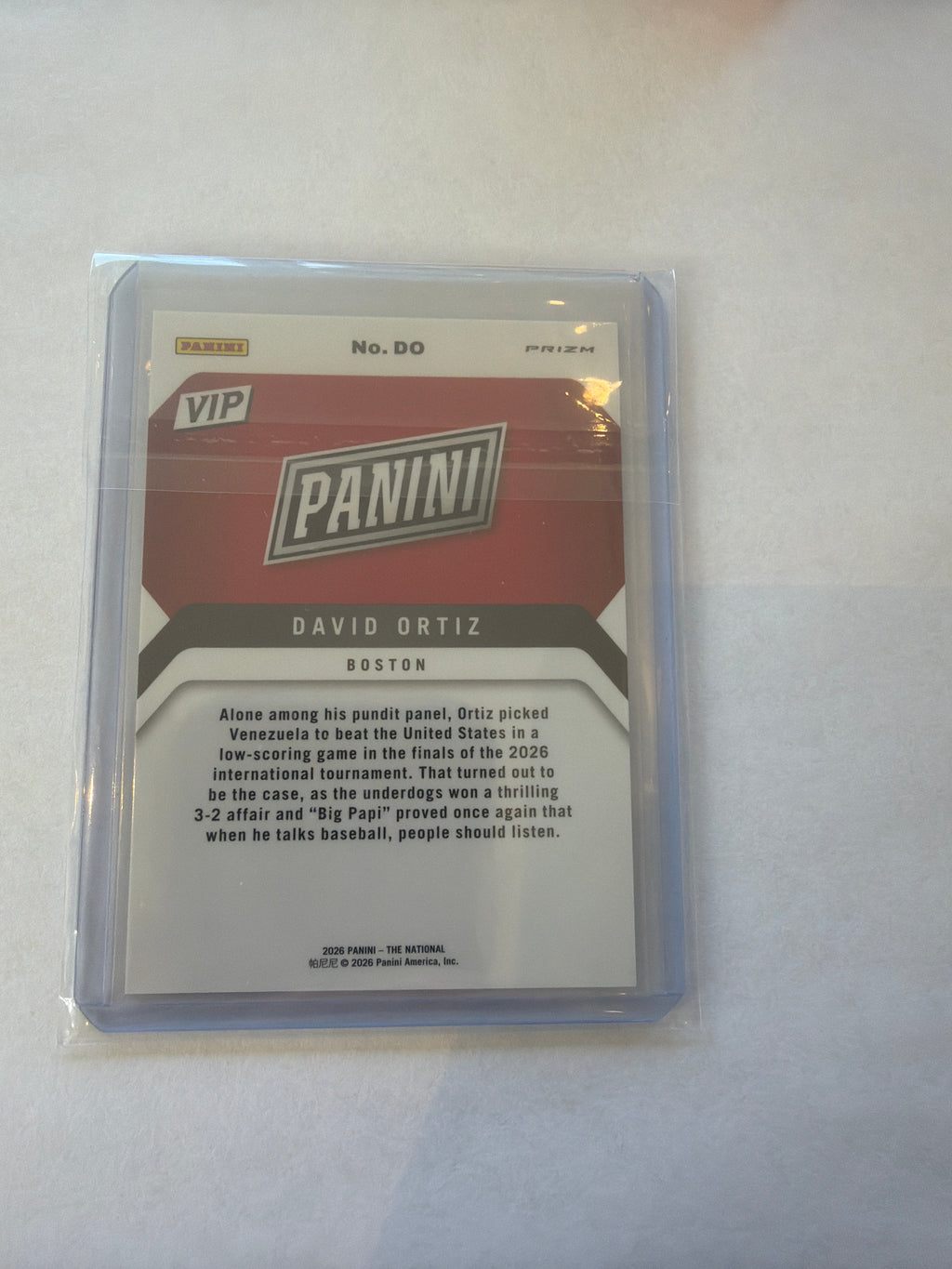 2026 panini VIP David Ortiz