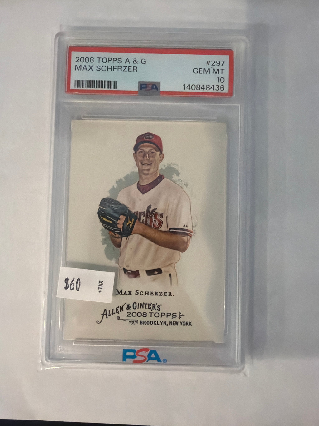2008 Topps A&G max scherzer PSA10