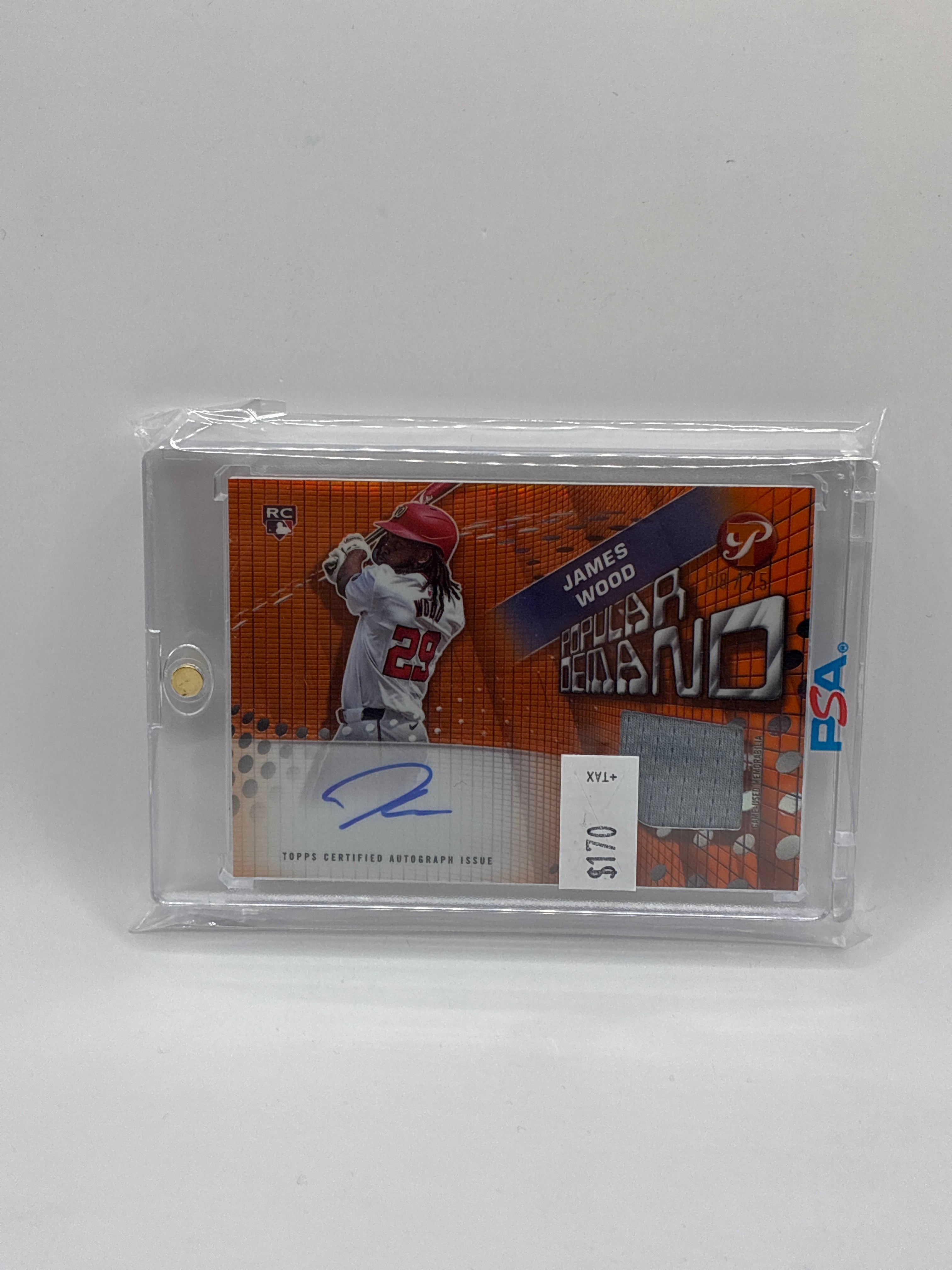 2025 Topps Popular Demand James Wood Certified Auto Rookie Card Memorabilia 08/25