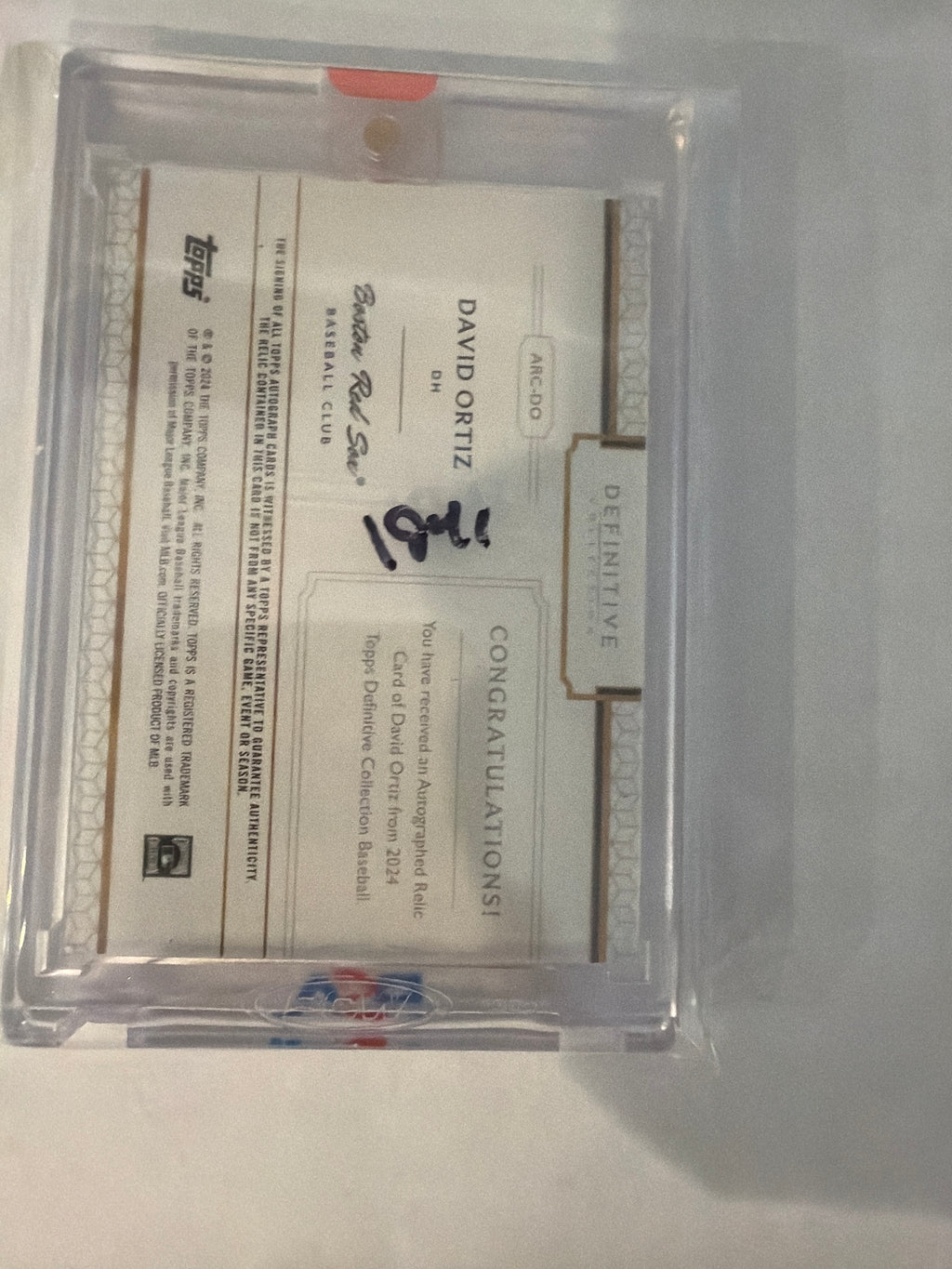 2024 David Ortiz patch auto 4/50