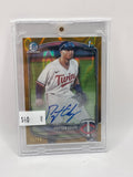 2025 Bowman Chrome Payton Eeles First Bowman Autograph Gold Lava 15/50