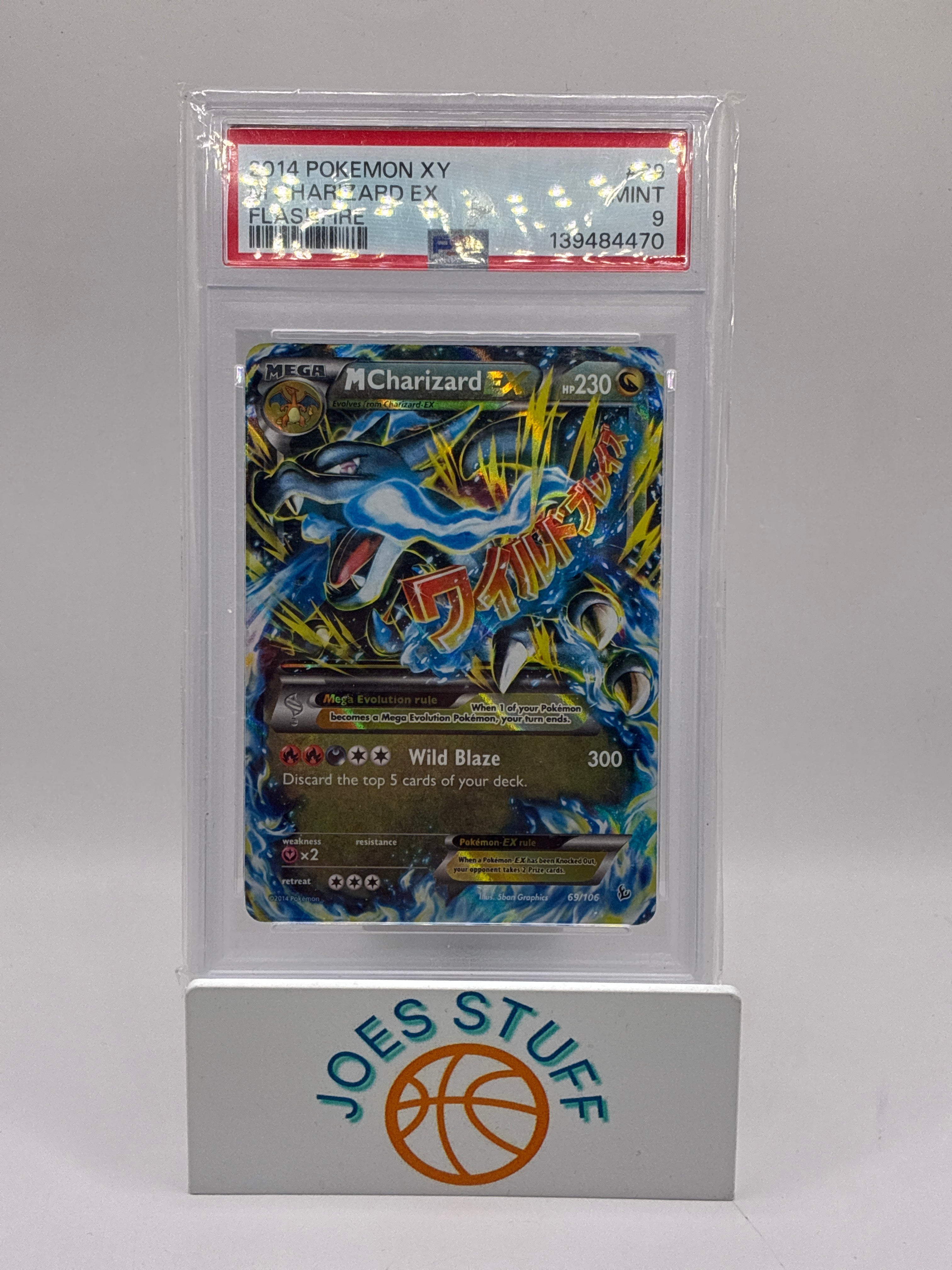 M Charizard EX (X) 69/106 Flashfire Holo PSA 9
