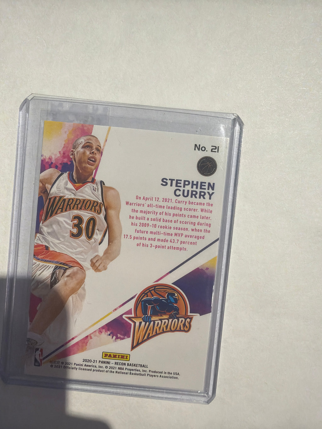 2020/21 recon rookie review Stephen Curry