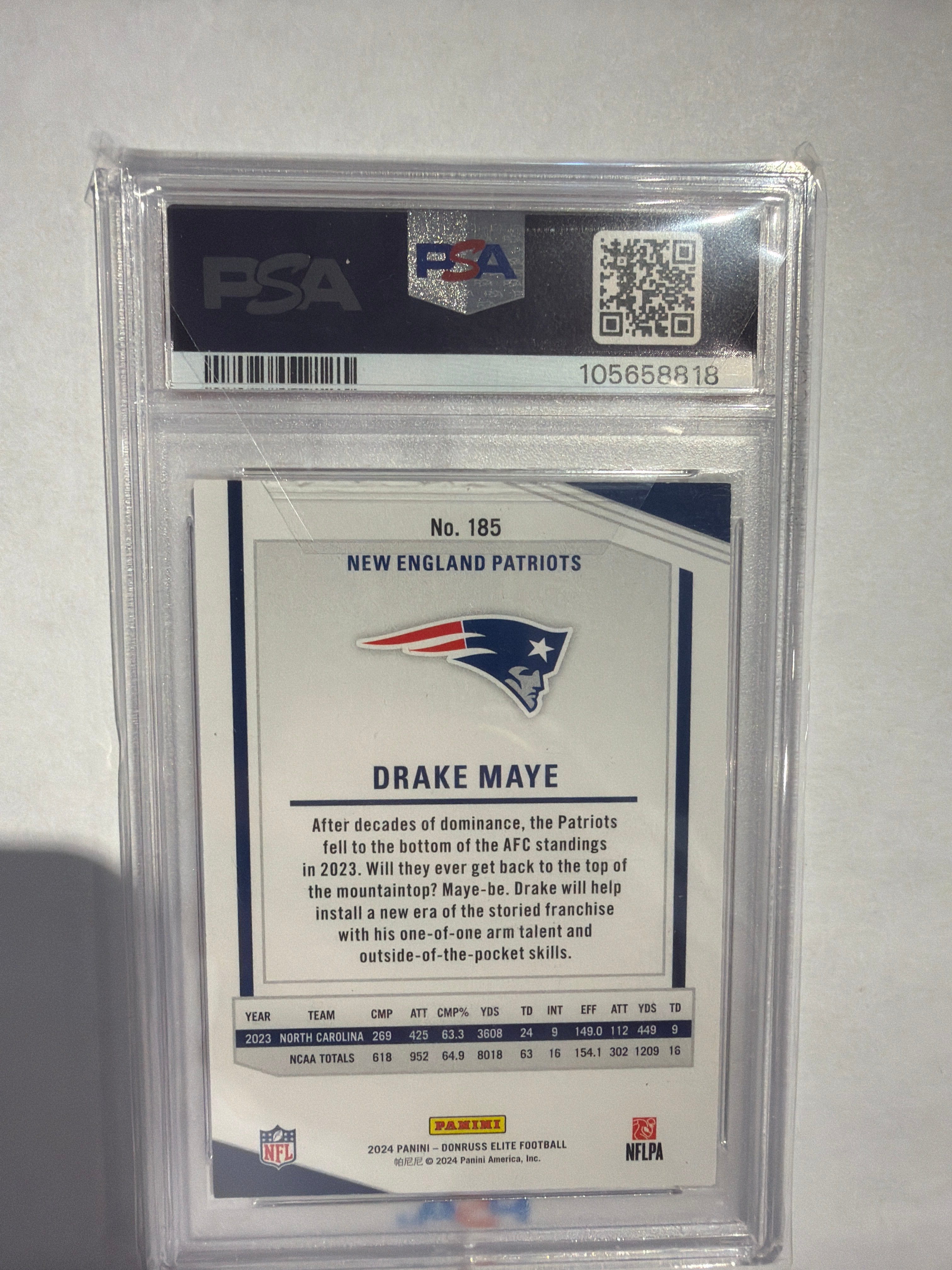 2024 Donruss elite Drake Maye Aspirations Shimmer 601/875