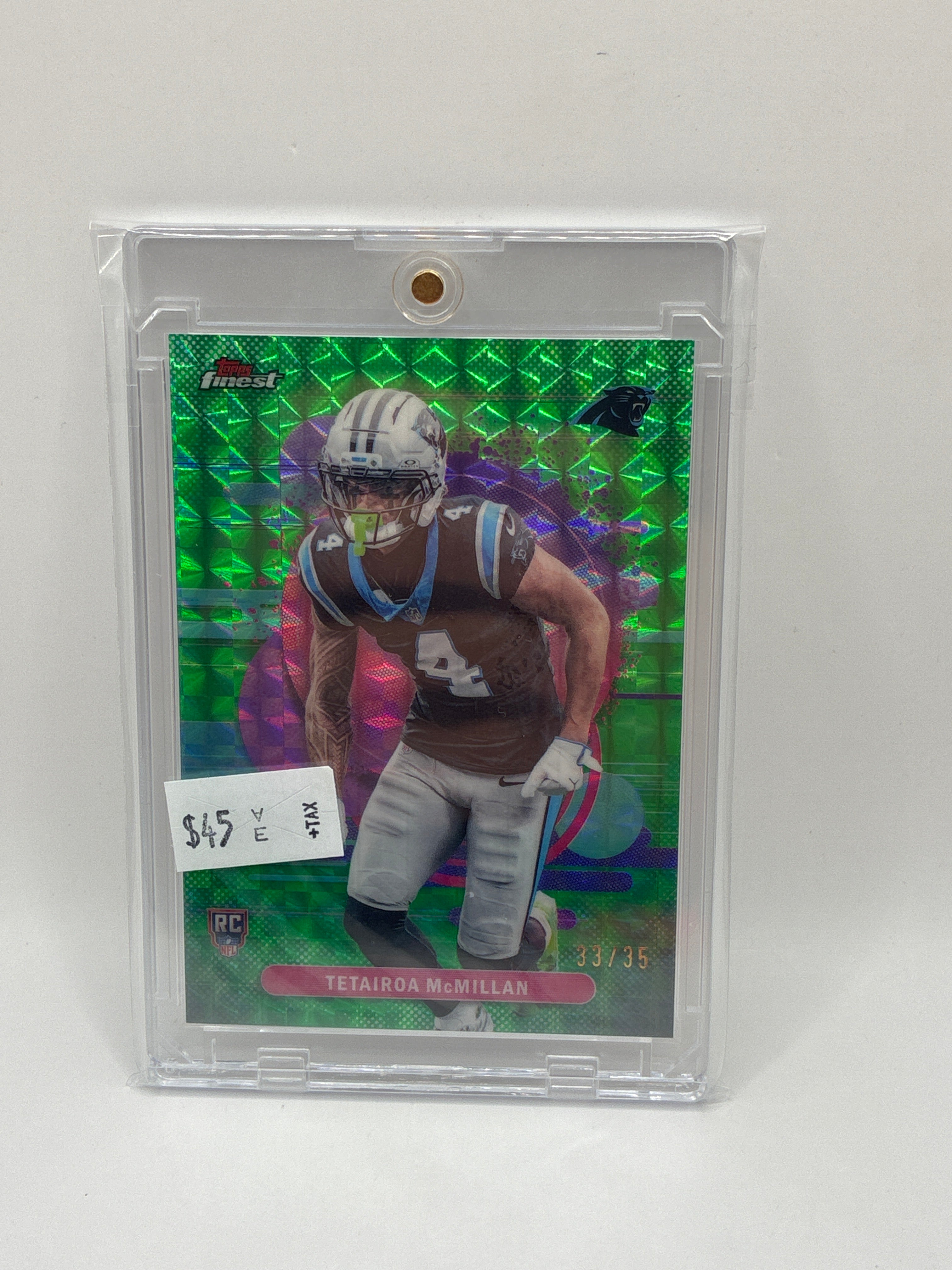2025 Topps Finest Tetairoa McMillan Green Geometric 33/35