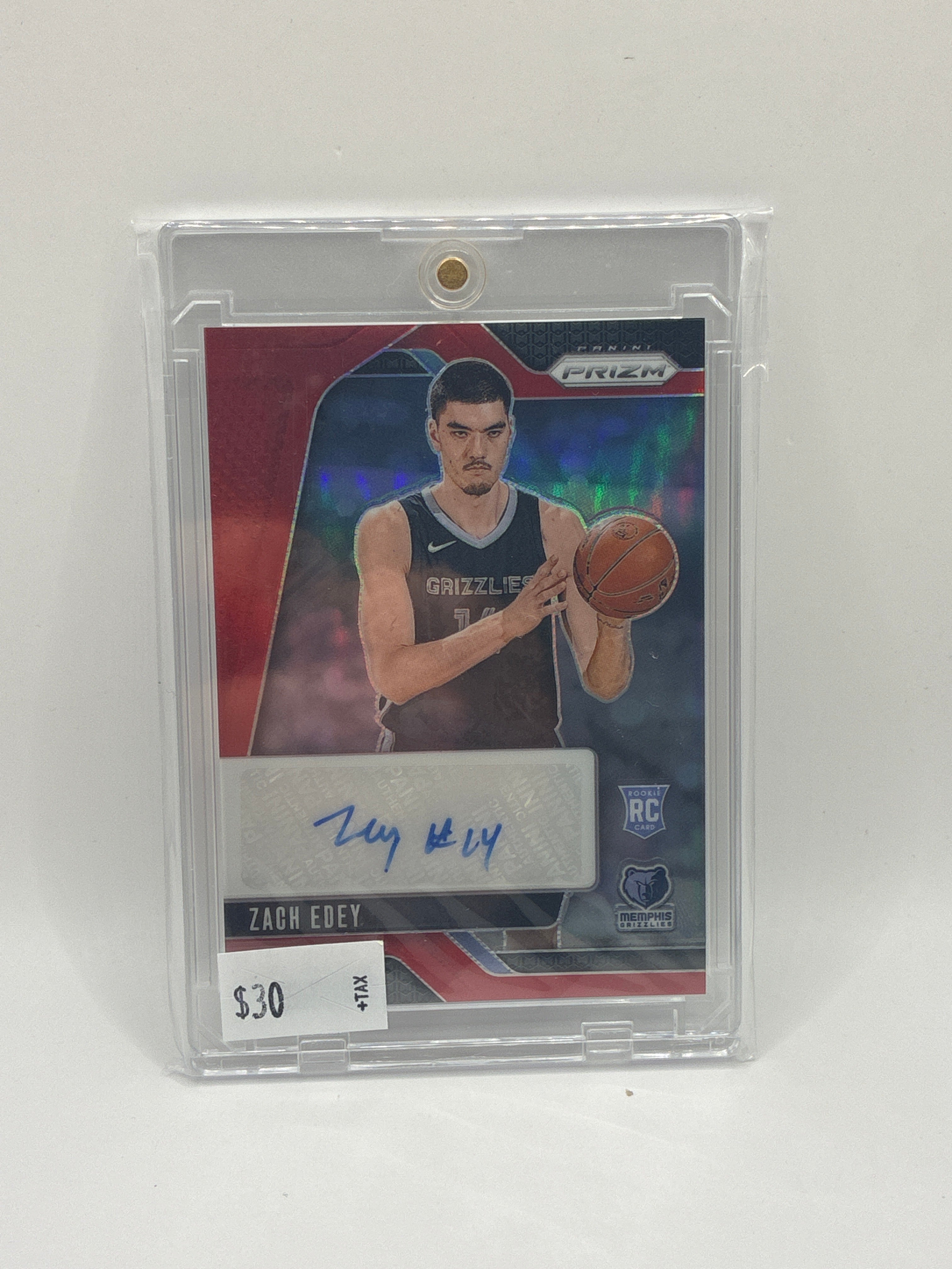 2025 Panini Prizm Zach Edey Autograph Red 49/99