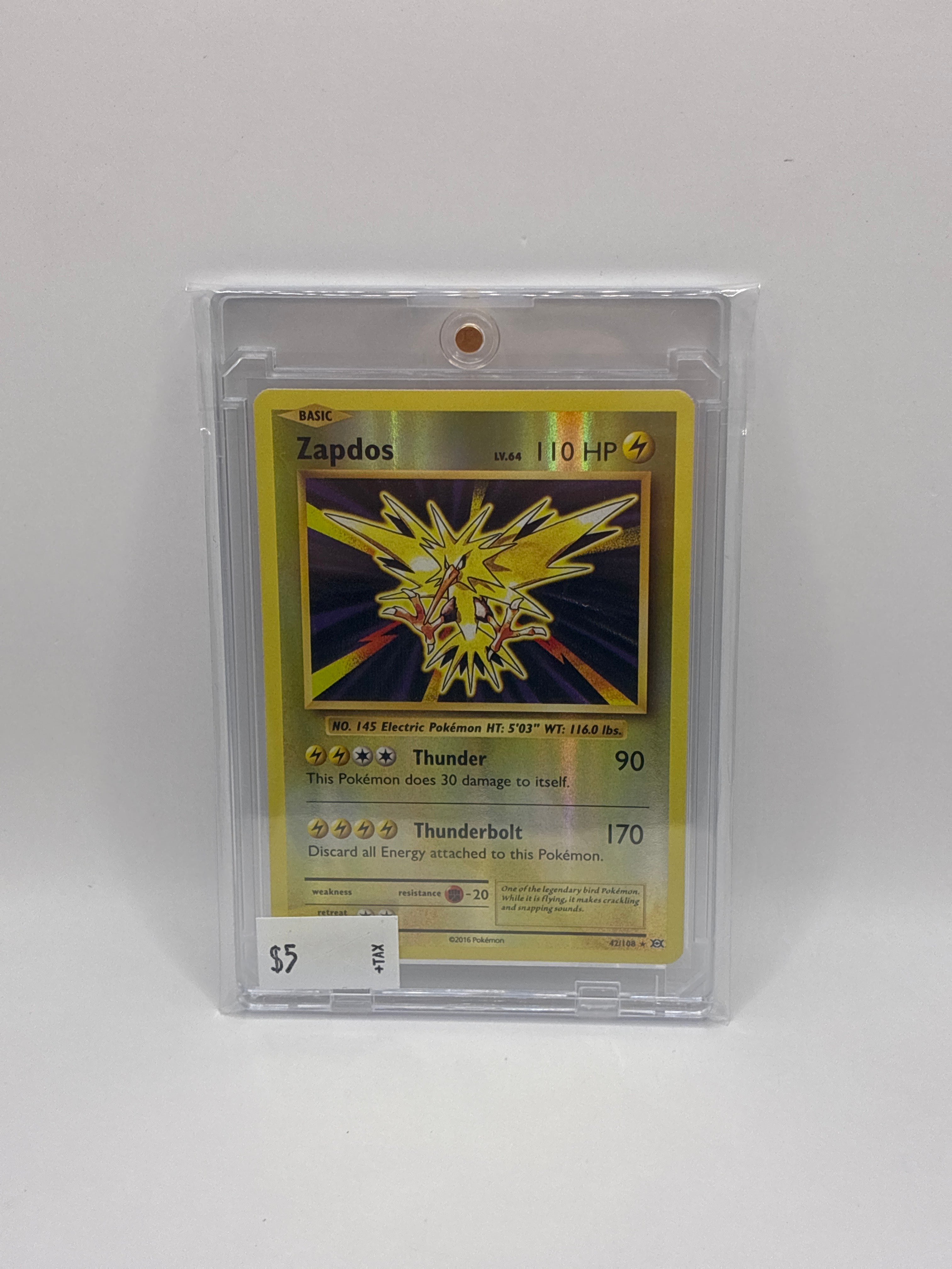 Zapdos 42/108 Evolutions Reverse Holo
