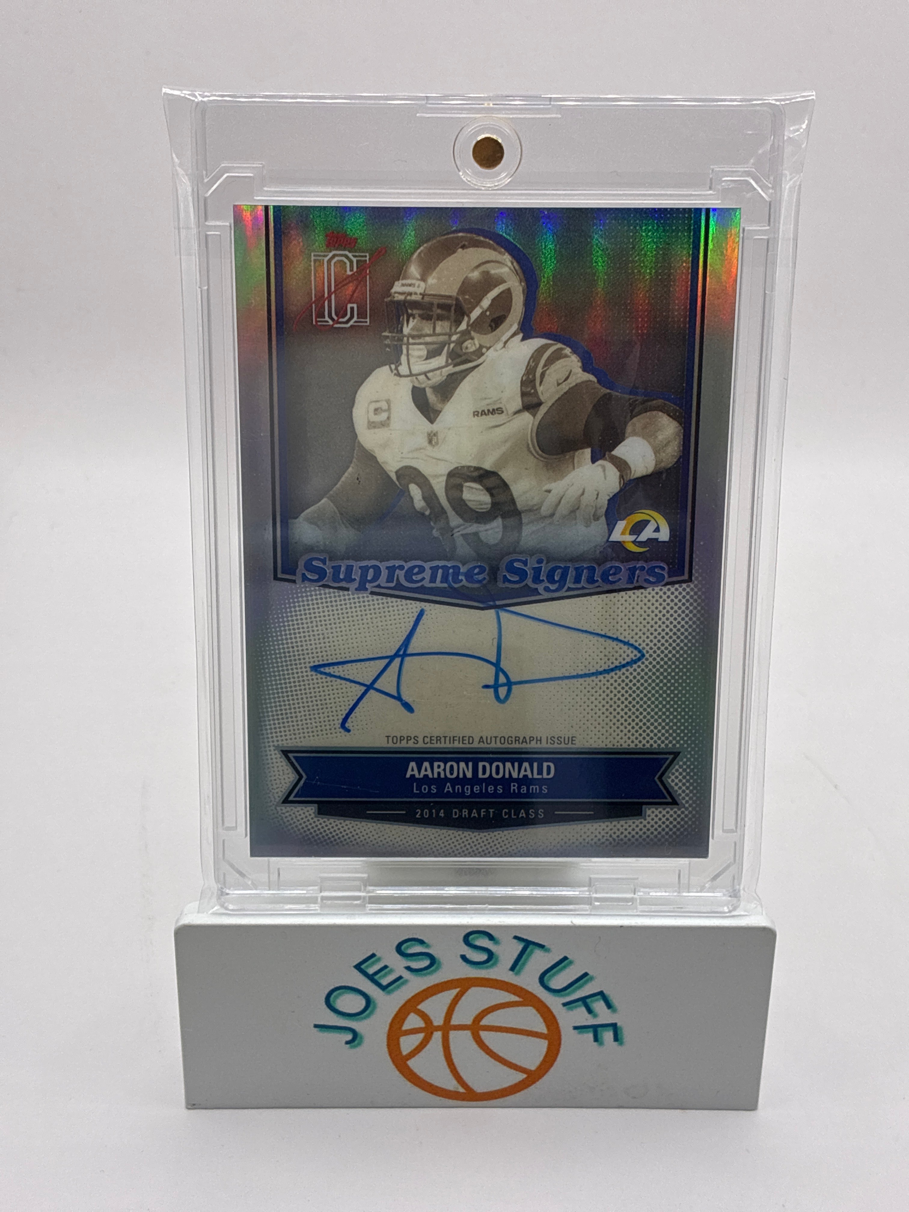 2025 Topps Football Signature Class Aaron Donald Supreme Signers Autograph