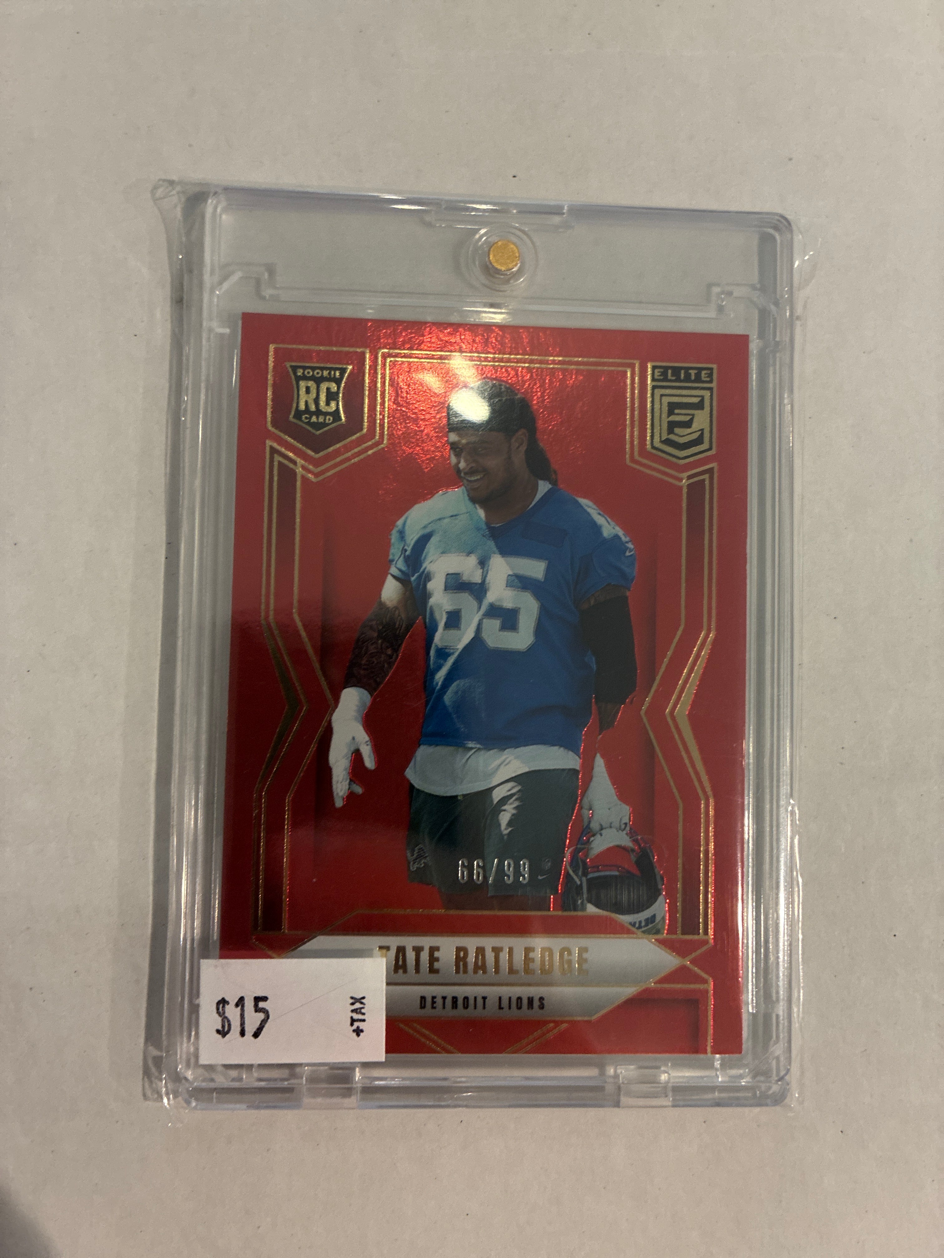 2025 Panini Donruss Elite Tate Ratledge Red 66/99