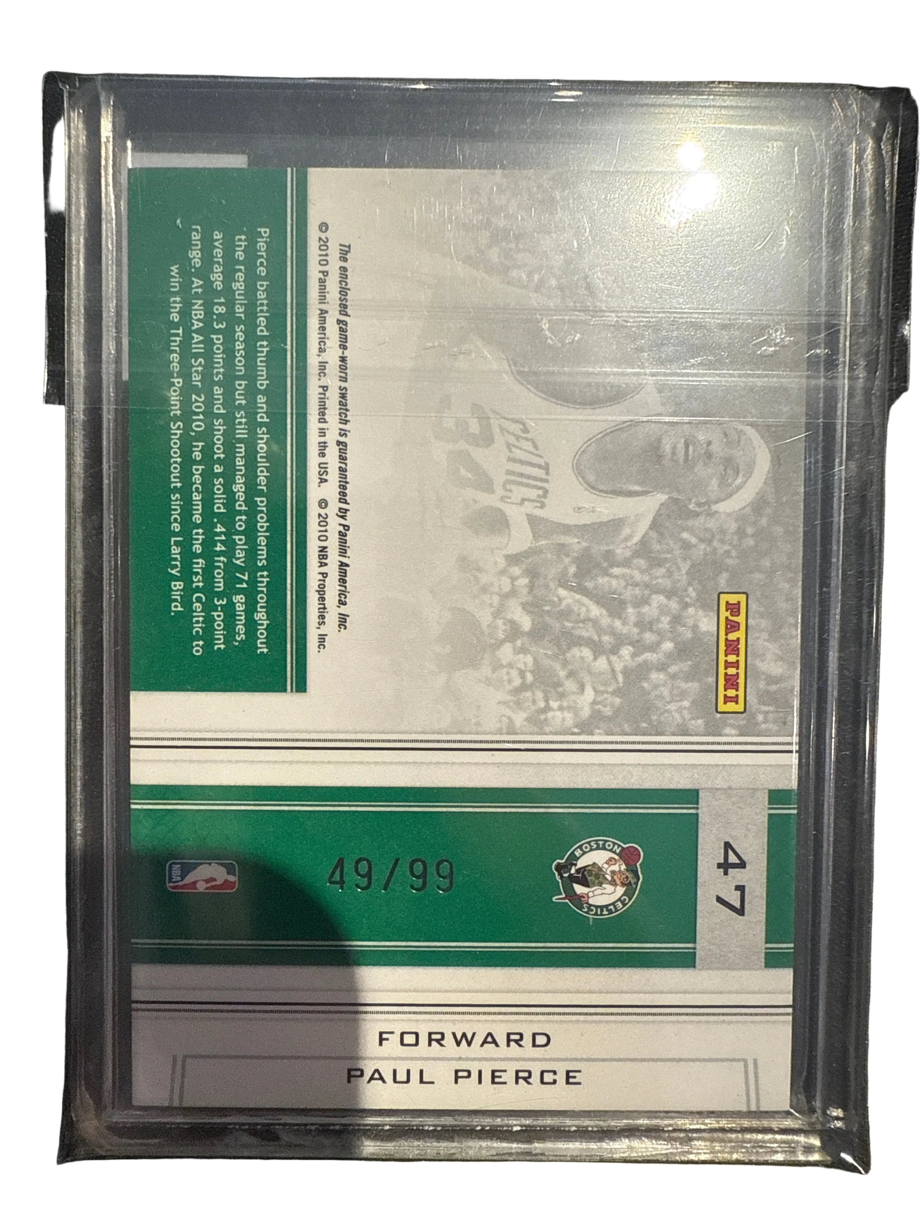 2010 National Treasures Paul Pierce 49/99