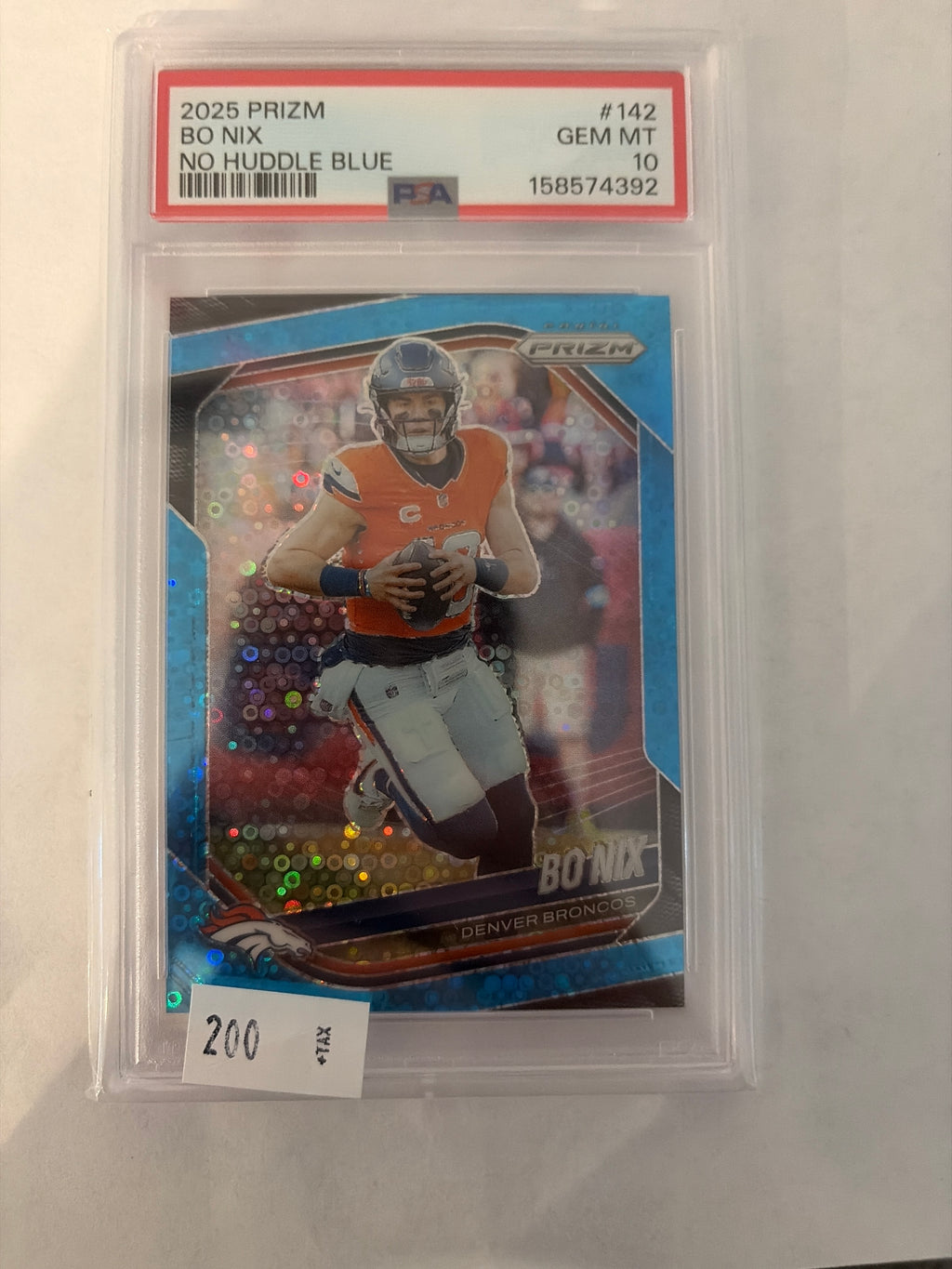 2025 Bo nix no huddle blue PSA 10