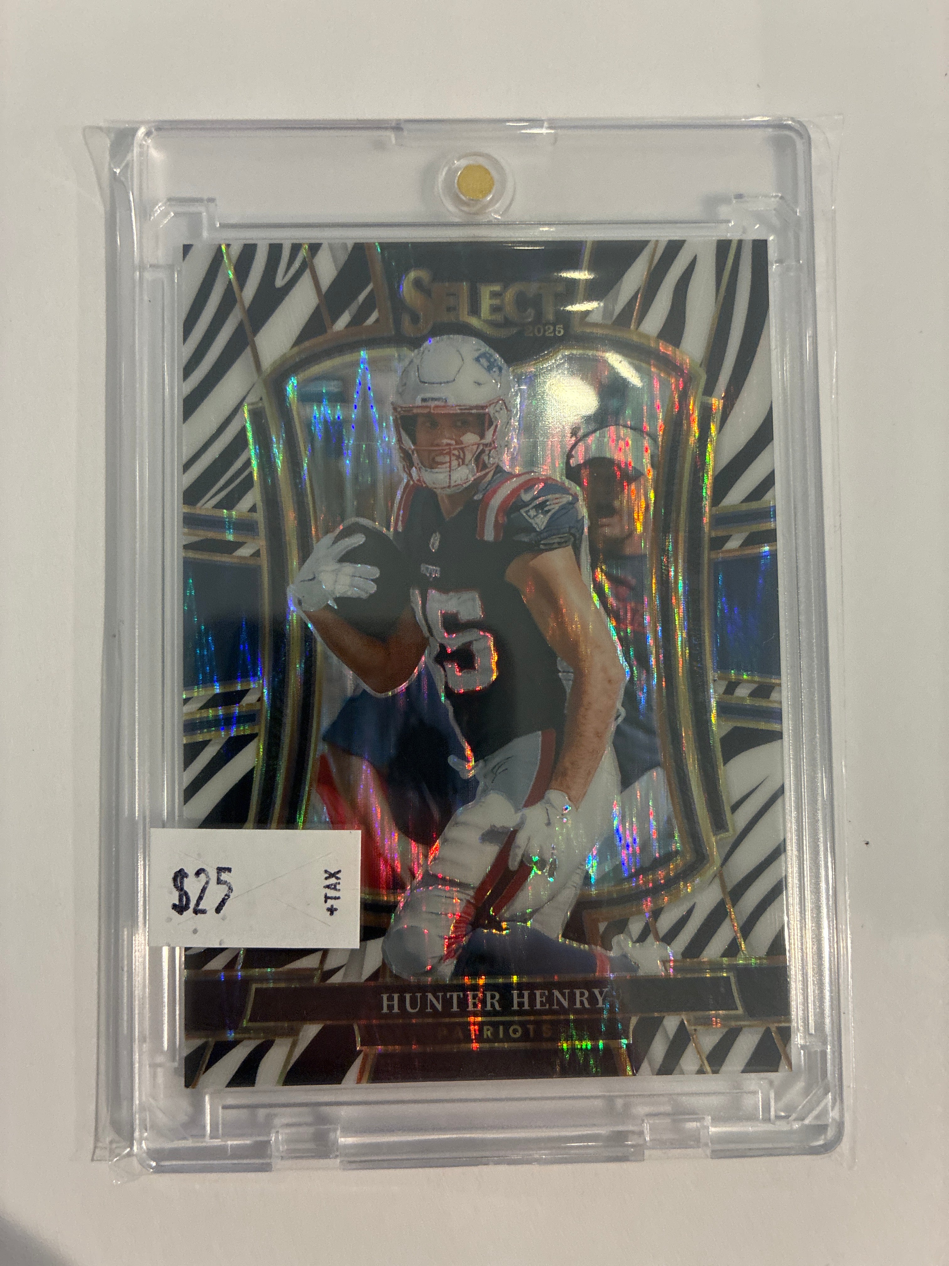2025 Panini Select Premier Level Hunter Henry #180 Zebra Prizm