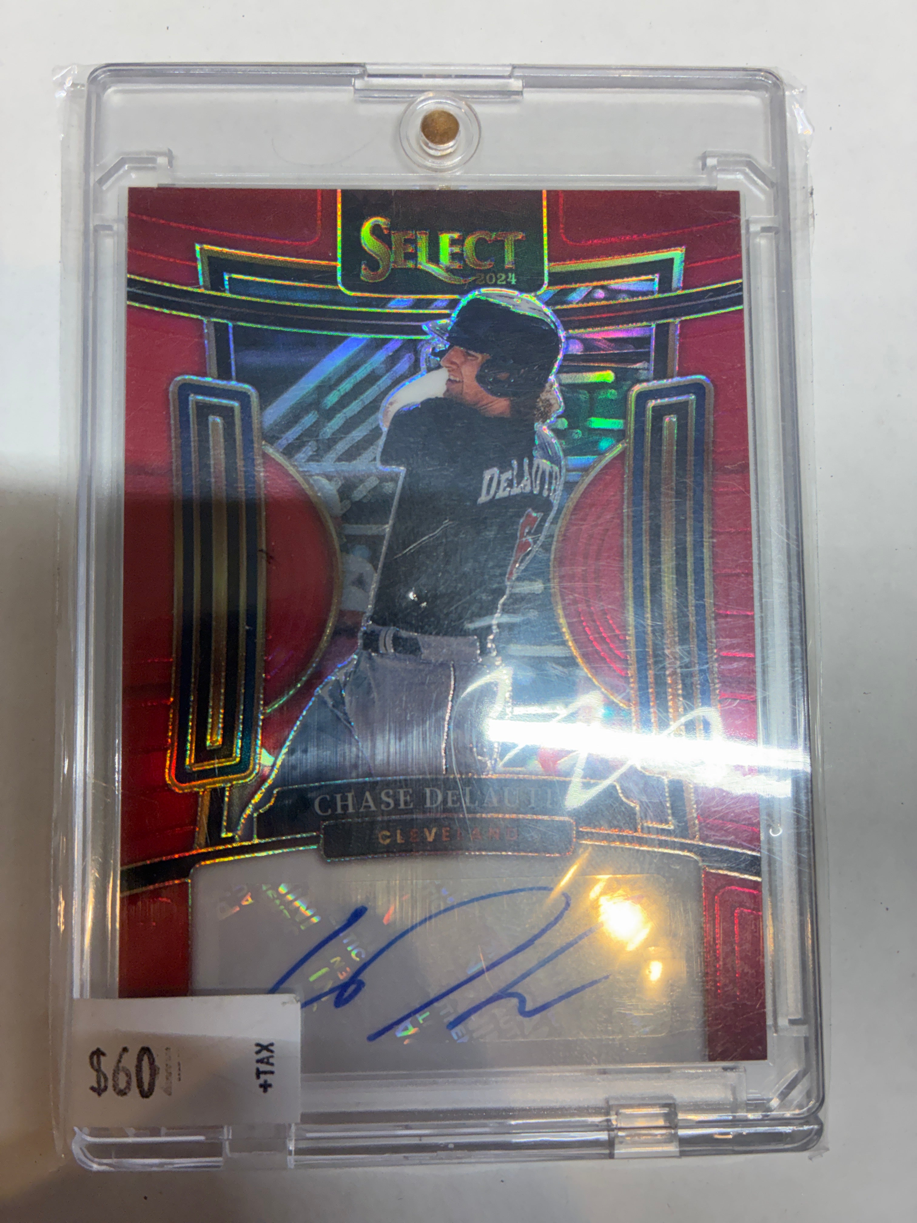 2024 Panini Select Chase DeLauter Autograph Red 34/99