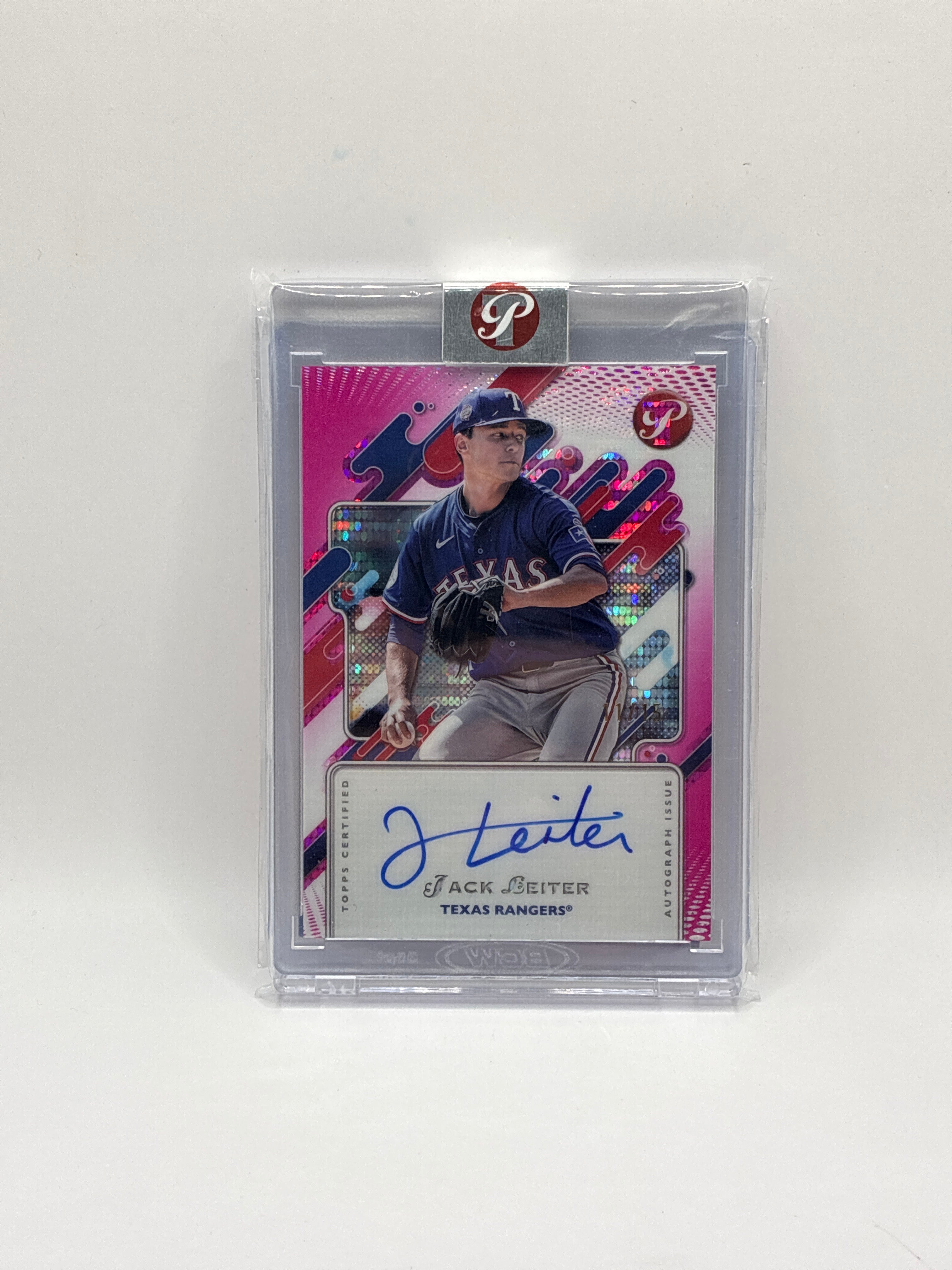 2025 Topps Pristine Auto Jack Leiter Purple Pristine Pulsar Refractor 11/15