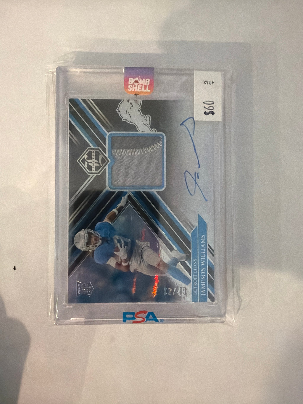 2022 limited rookie Jameson Williams auto patch 12/49