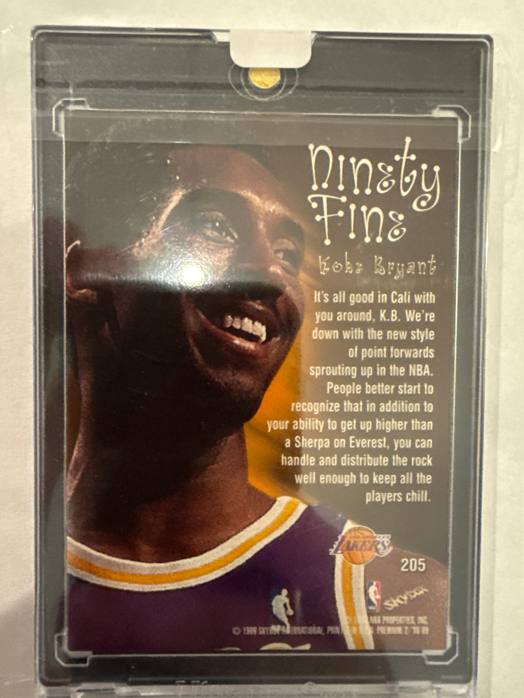 1999 skybox Kobe Bryant Ninety Fine