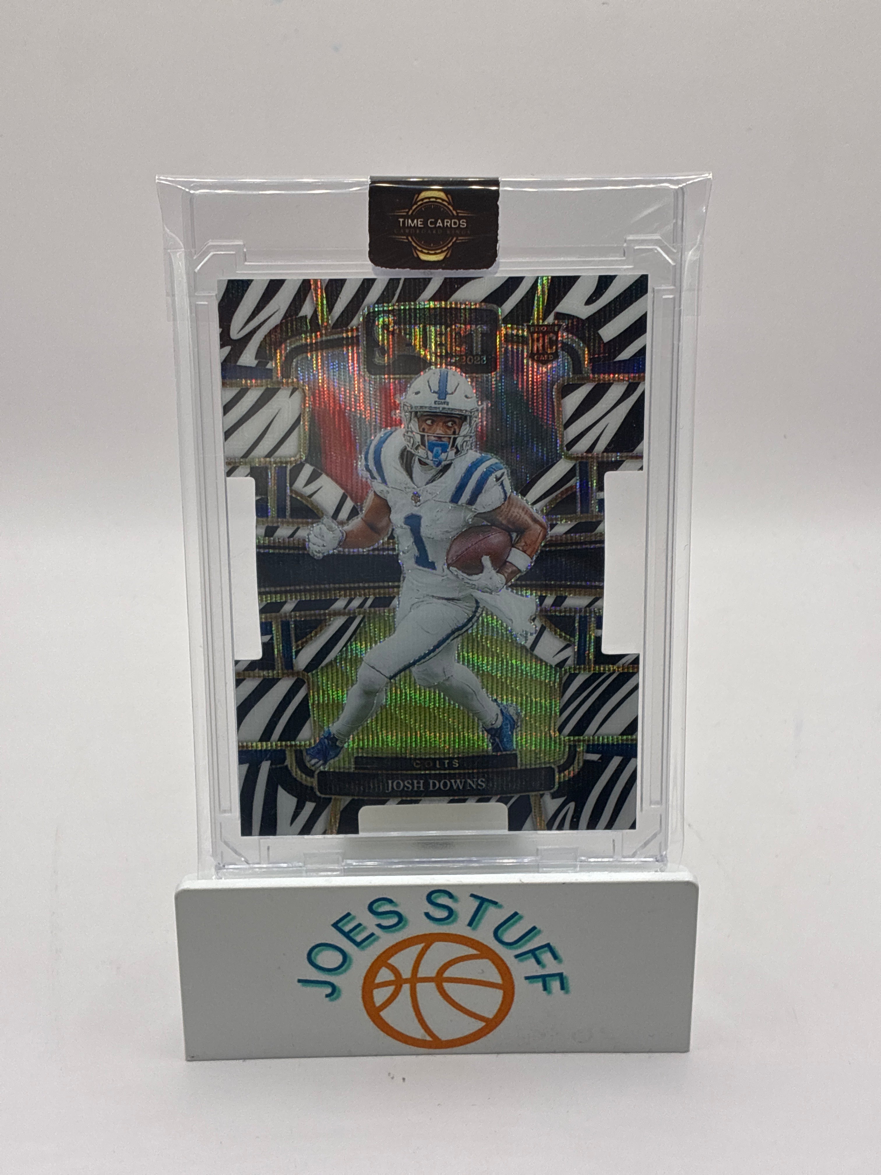 2023 Panini Select Concourse Josh Downs Zebra Prizm Die Cut