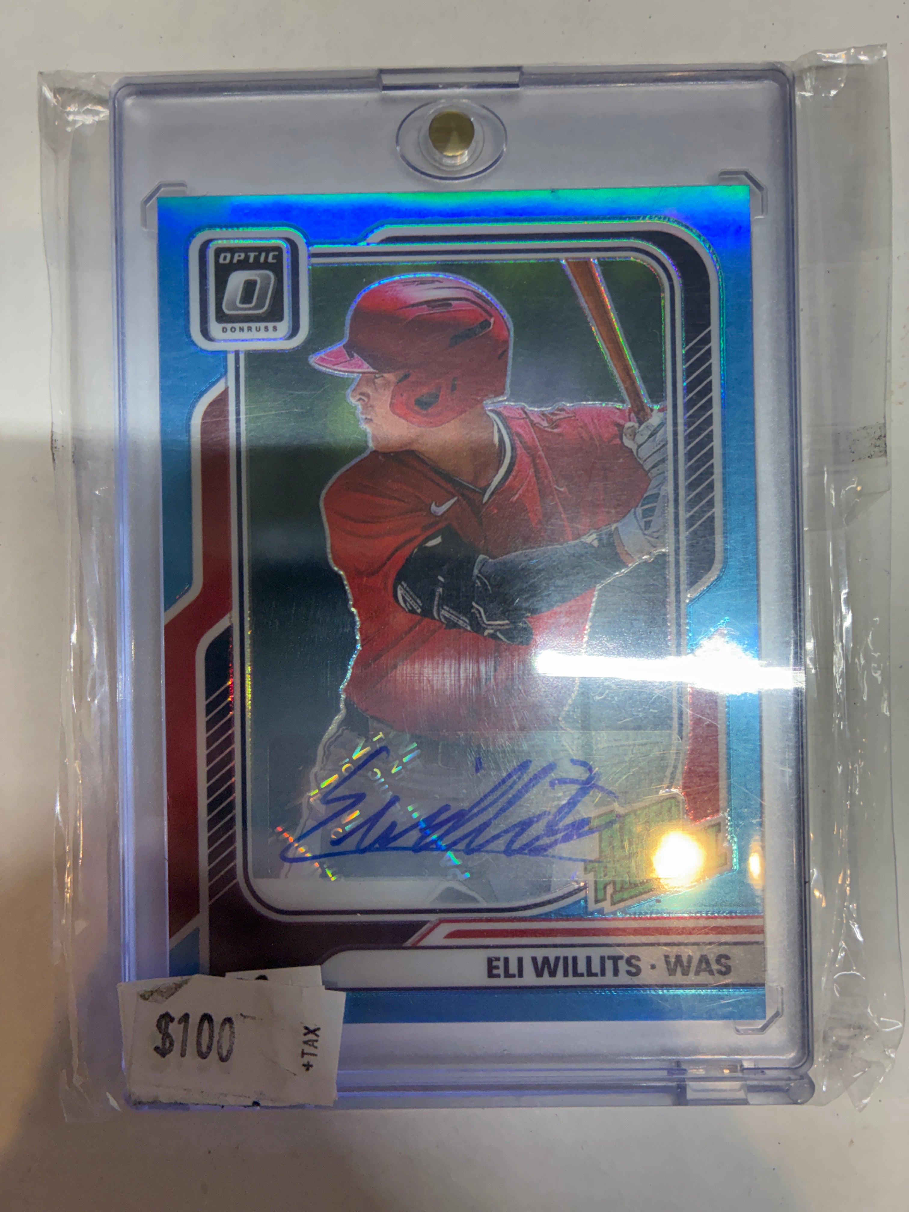 2026 Donruss Optic Eli Willits Rated Prospect Blue Auto 48/49