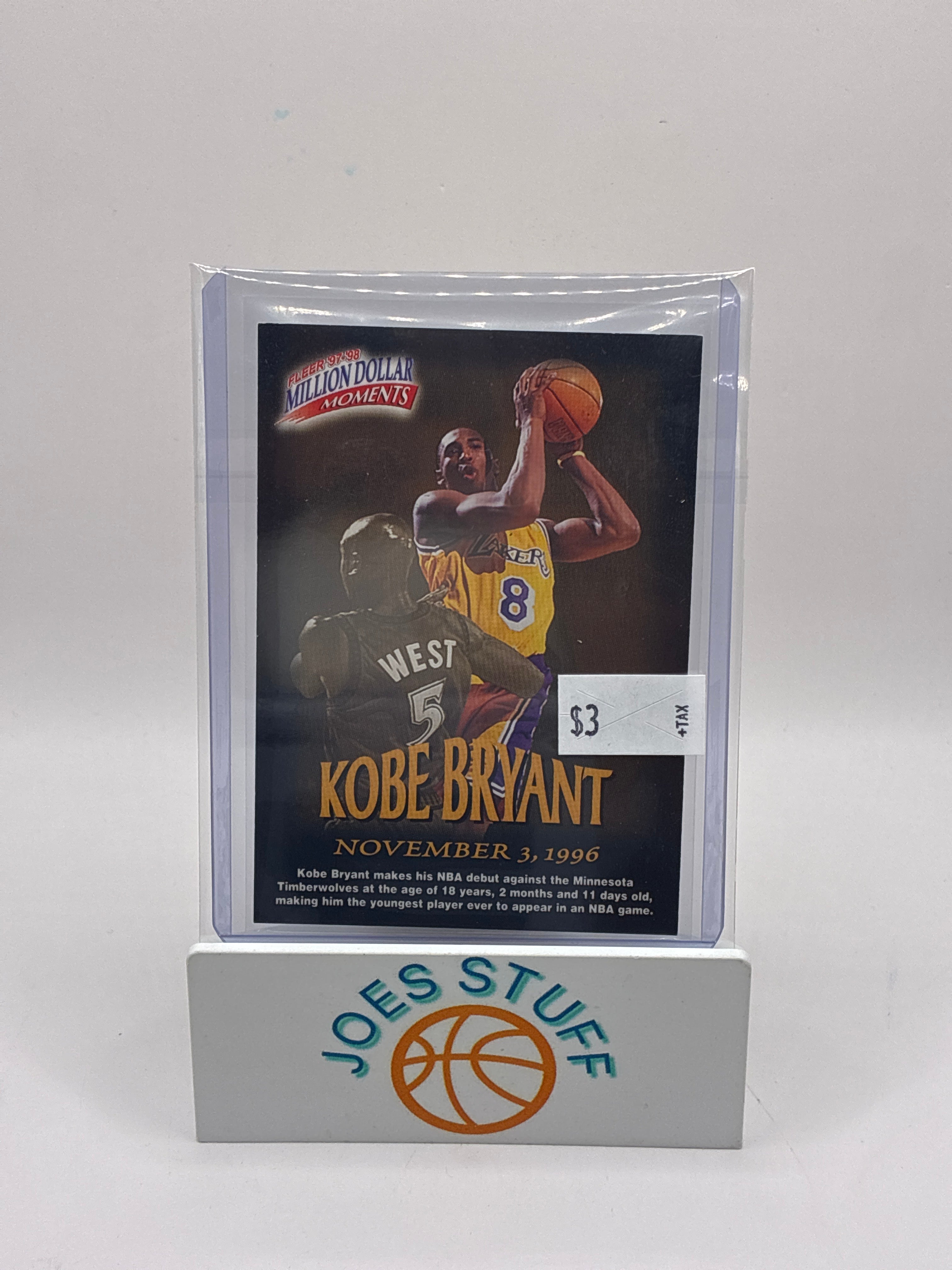 1997-98 Fleer Million Dollar Moments Kobe Bryant Contest #31